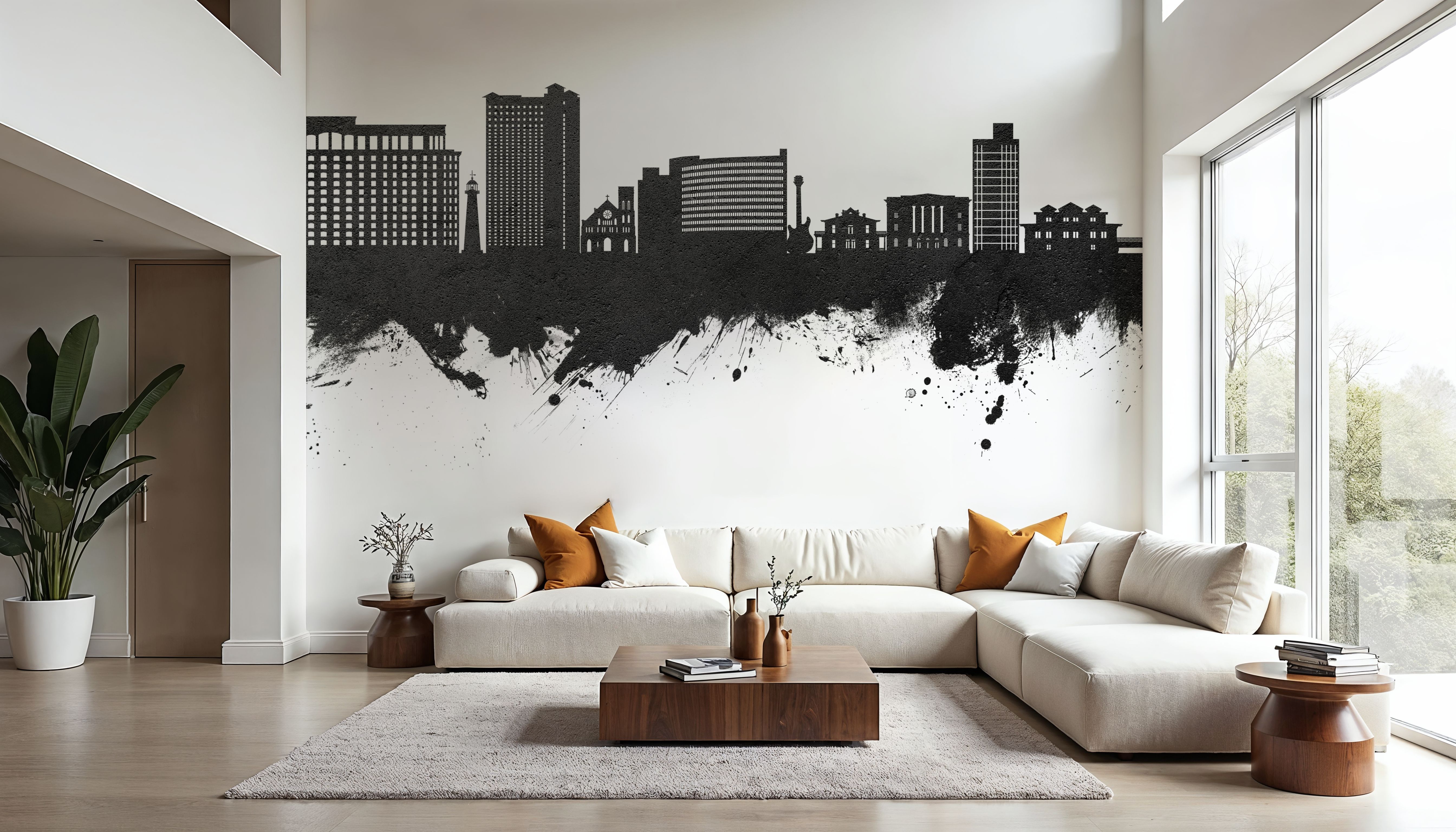 Biloxi Mississippi Skyline Black & White