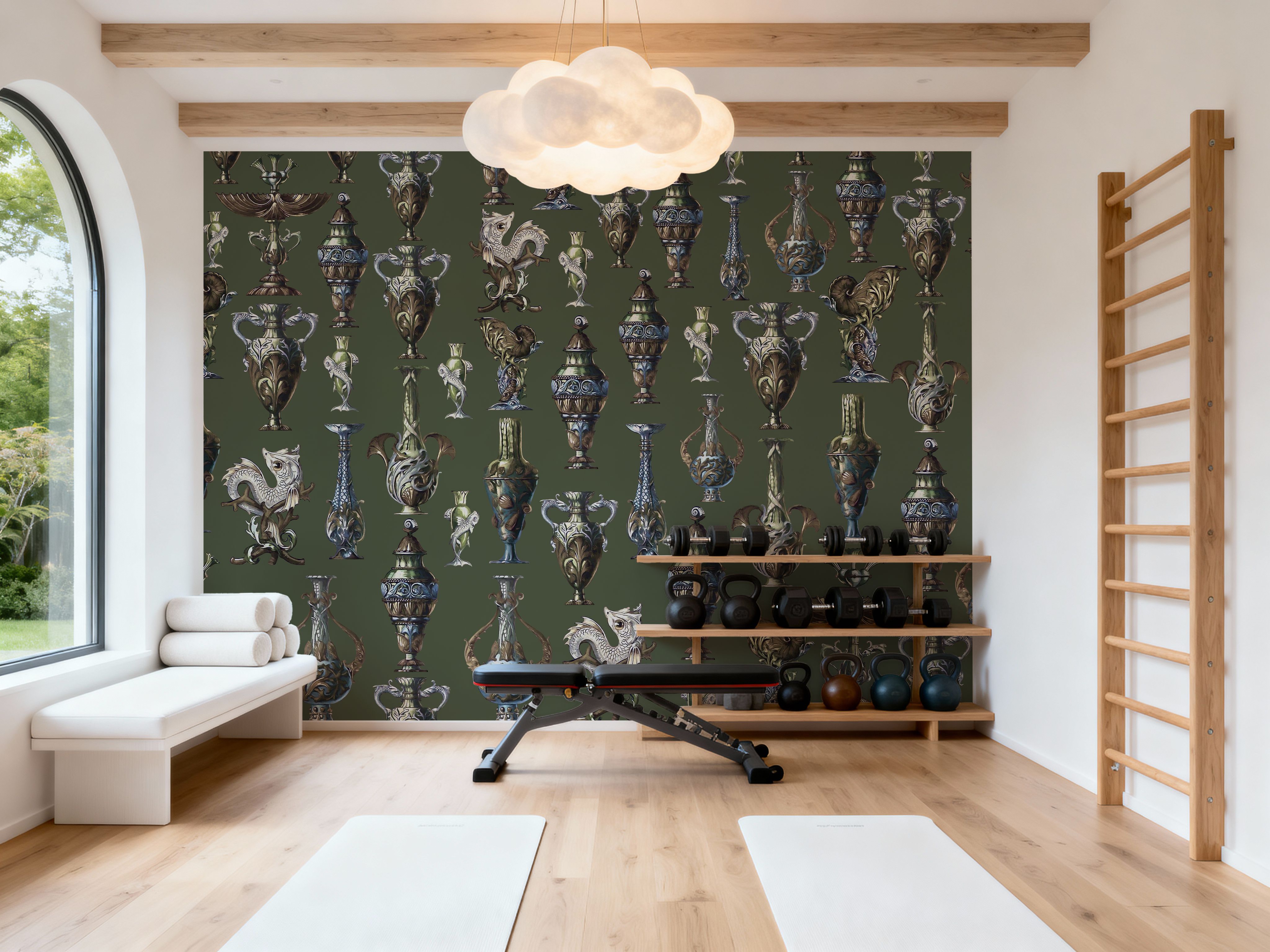 Art Deco Wall Green