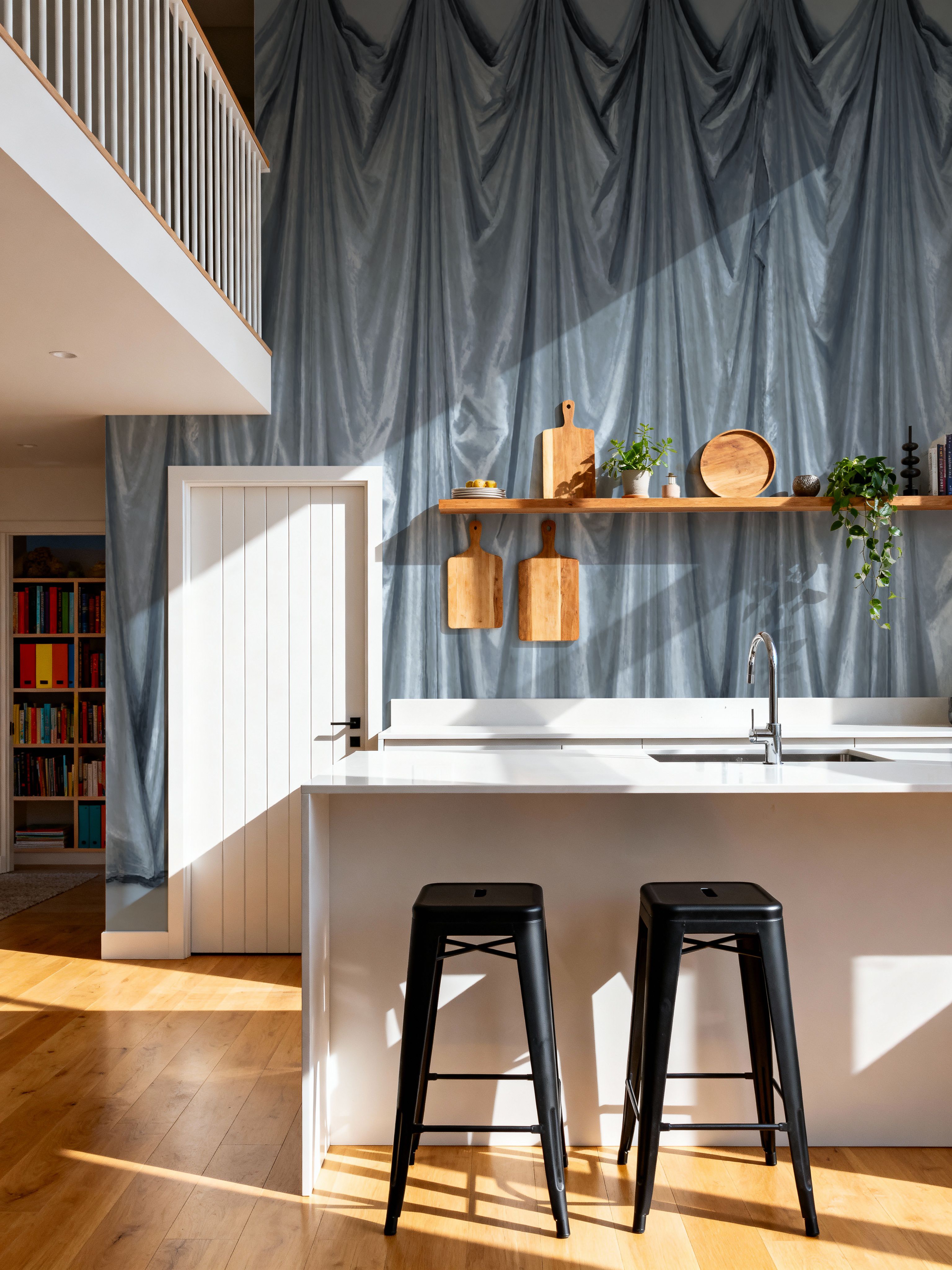 Medici Drapes, Stone Blue