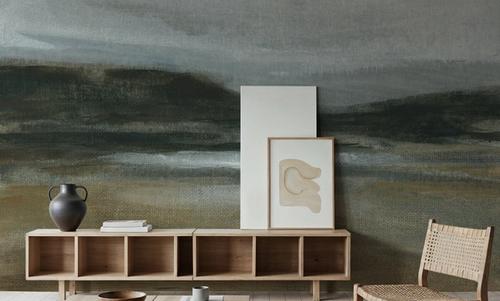 Misty River Valley on Canvas