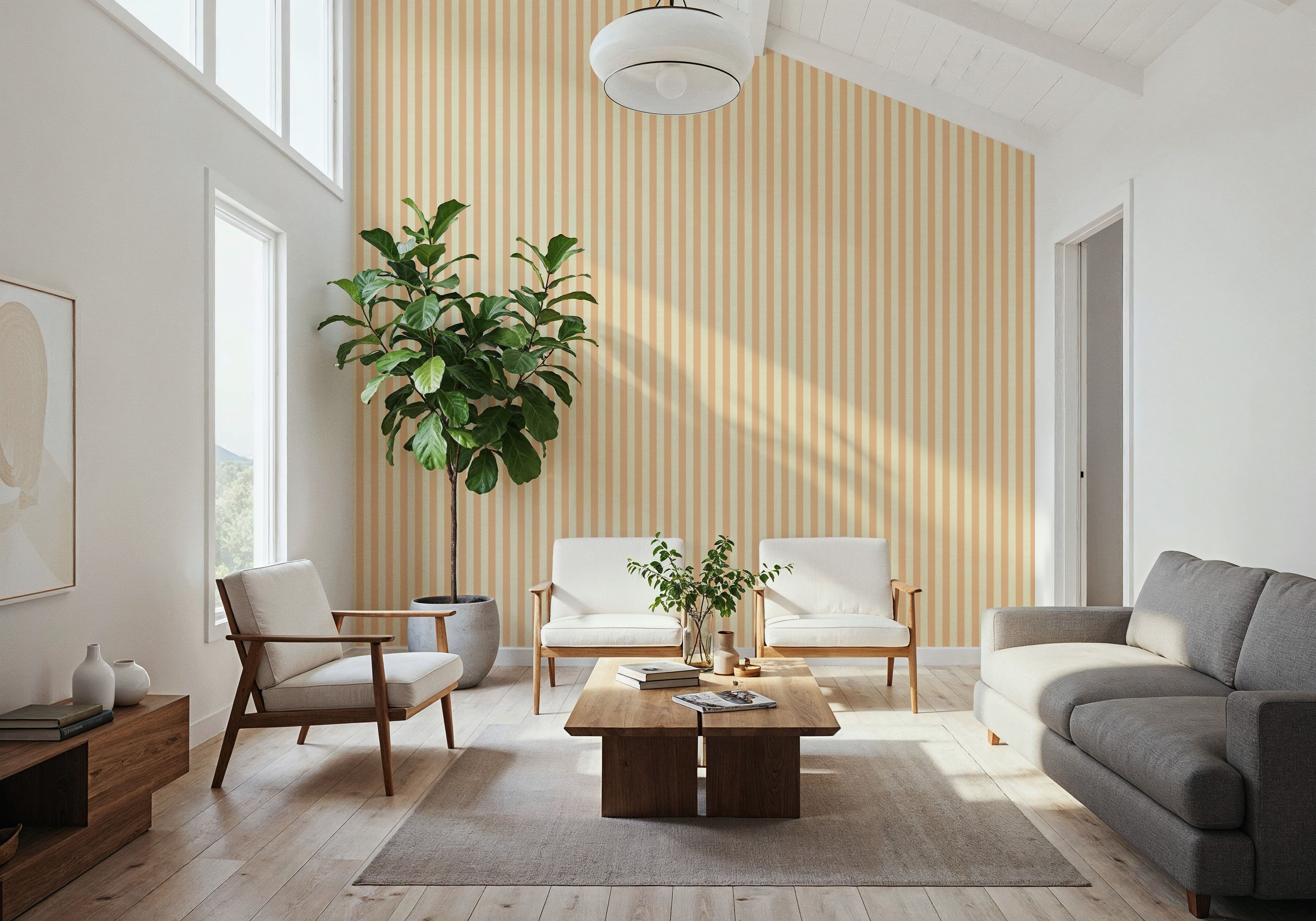 Ticking Awning Stripes, Peach