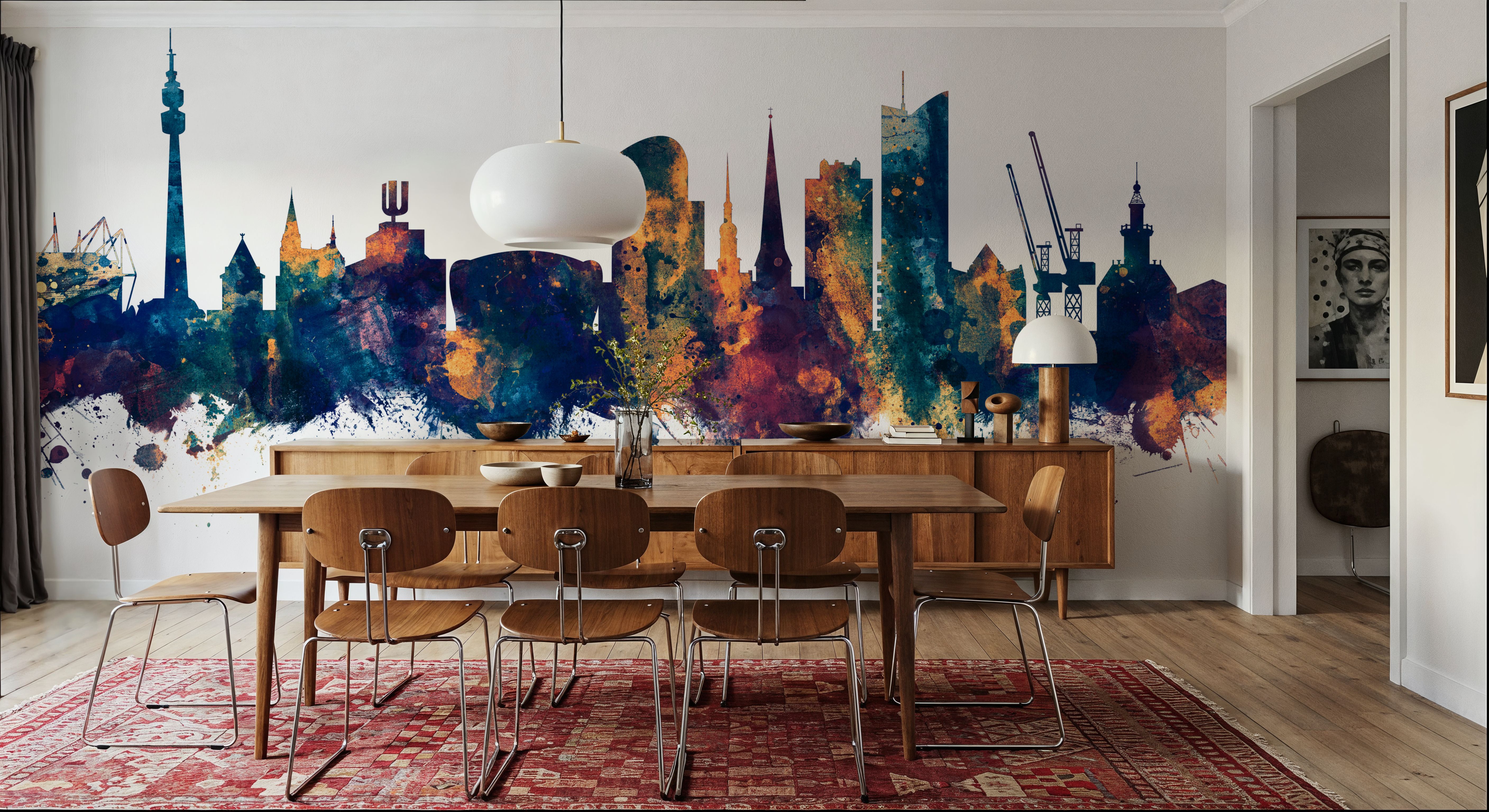 Dortmund Germany Skyline Blue & Bronze