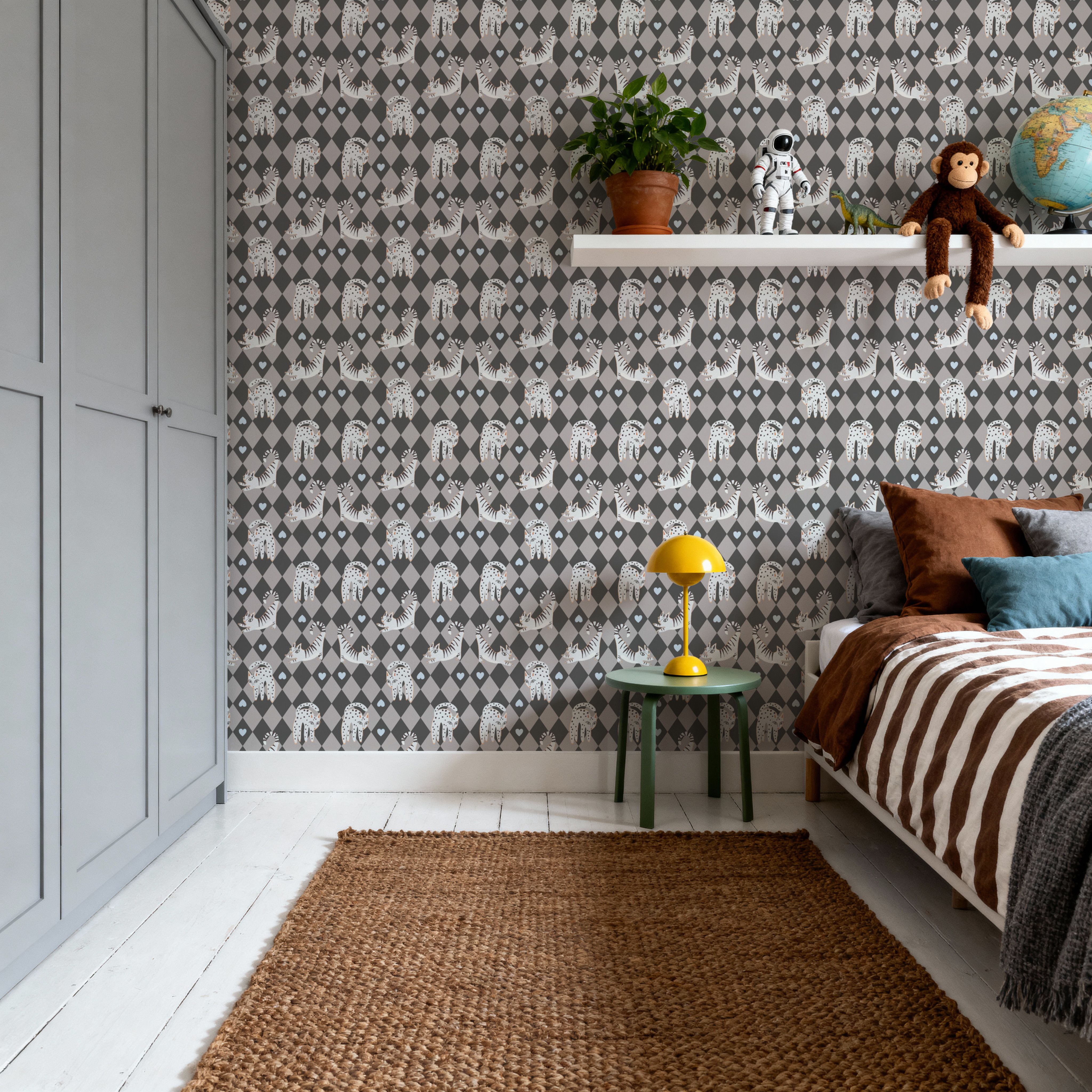 Harlequin Kittens, Shadow, Wallpaper