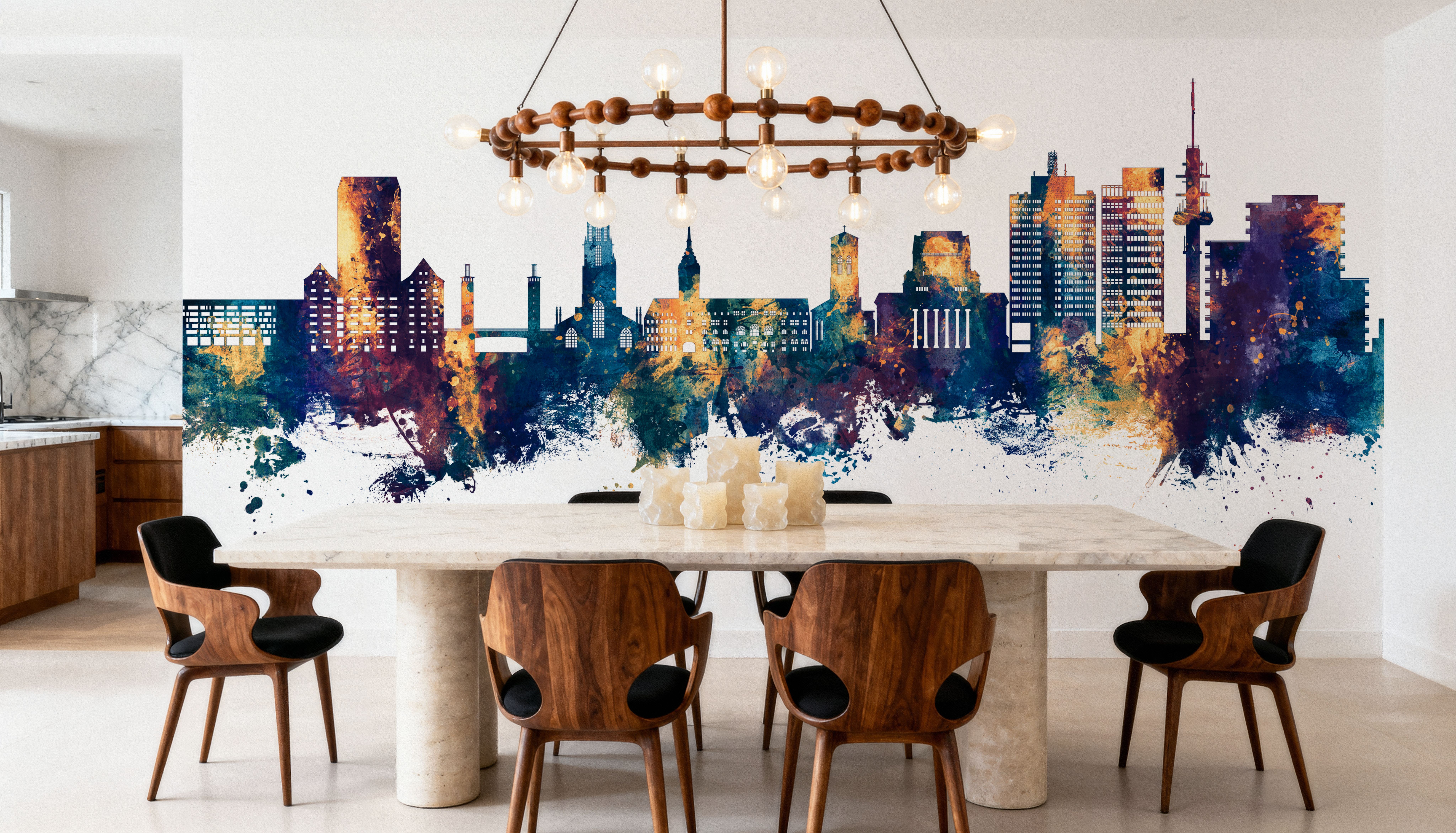 Duisburg Germany Skyline Blue & Bronze