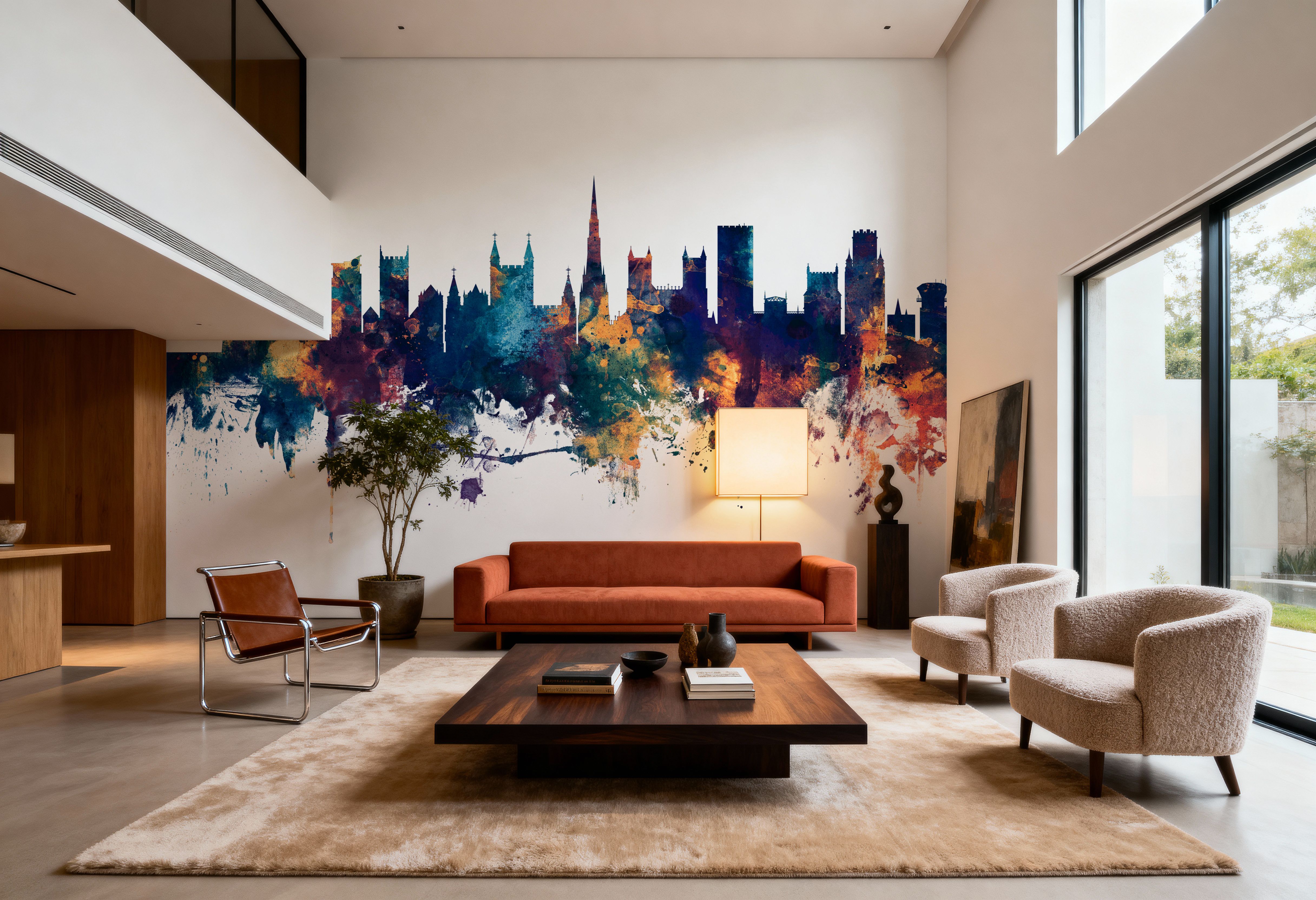 Bristol England Skyline Blue & Bronze