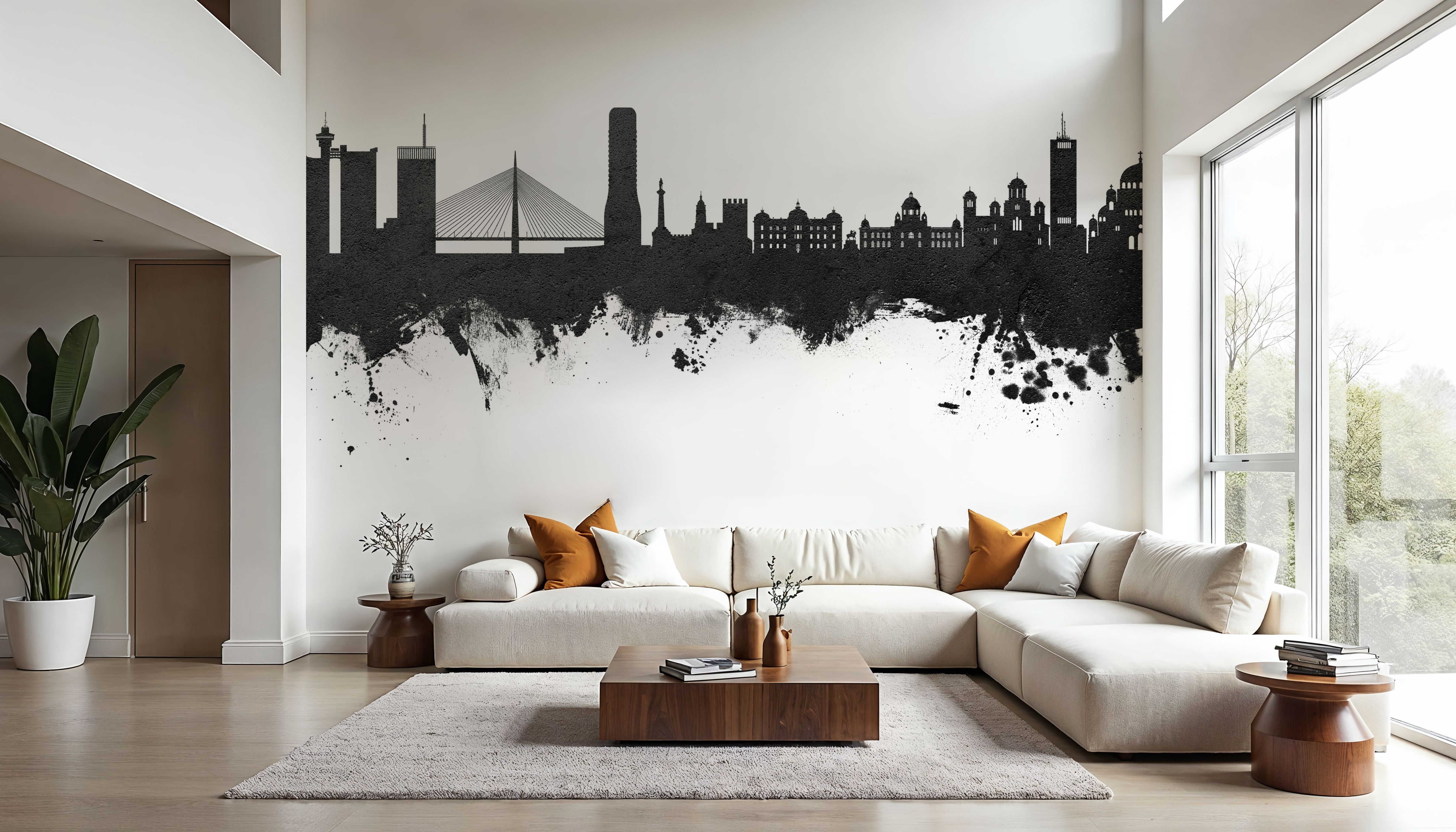 Belgrade Serbia Skyline Black & White