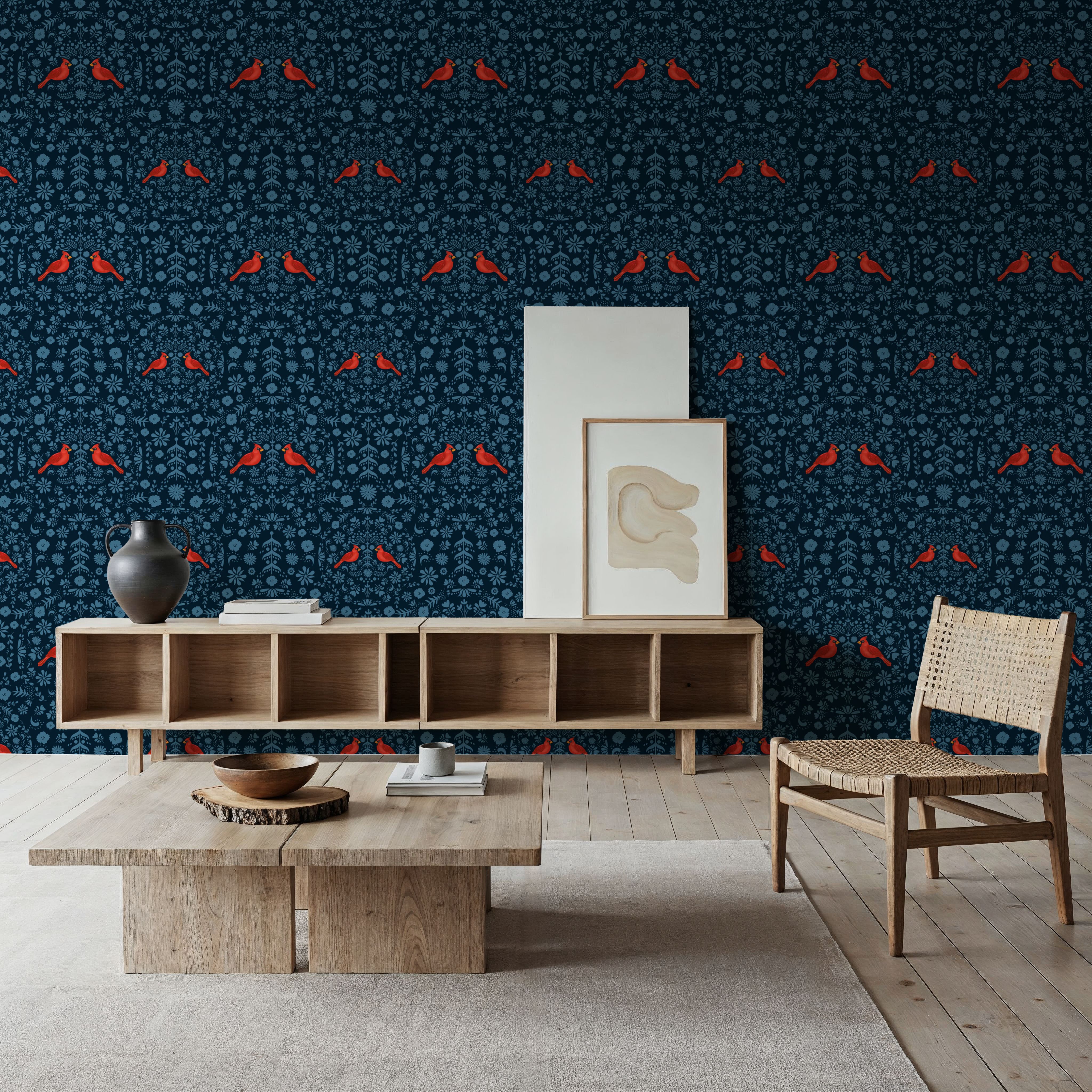 Cardinal Christmas, Blue on Blue