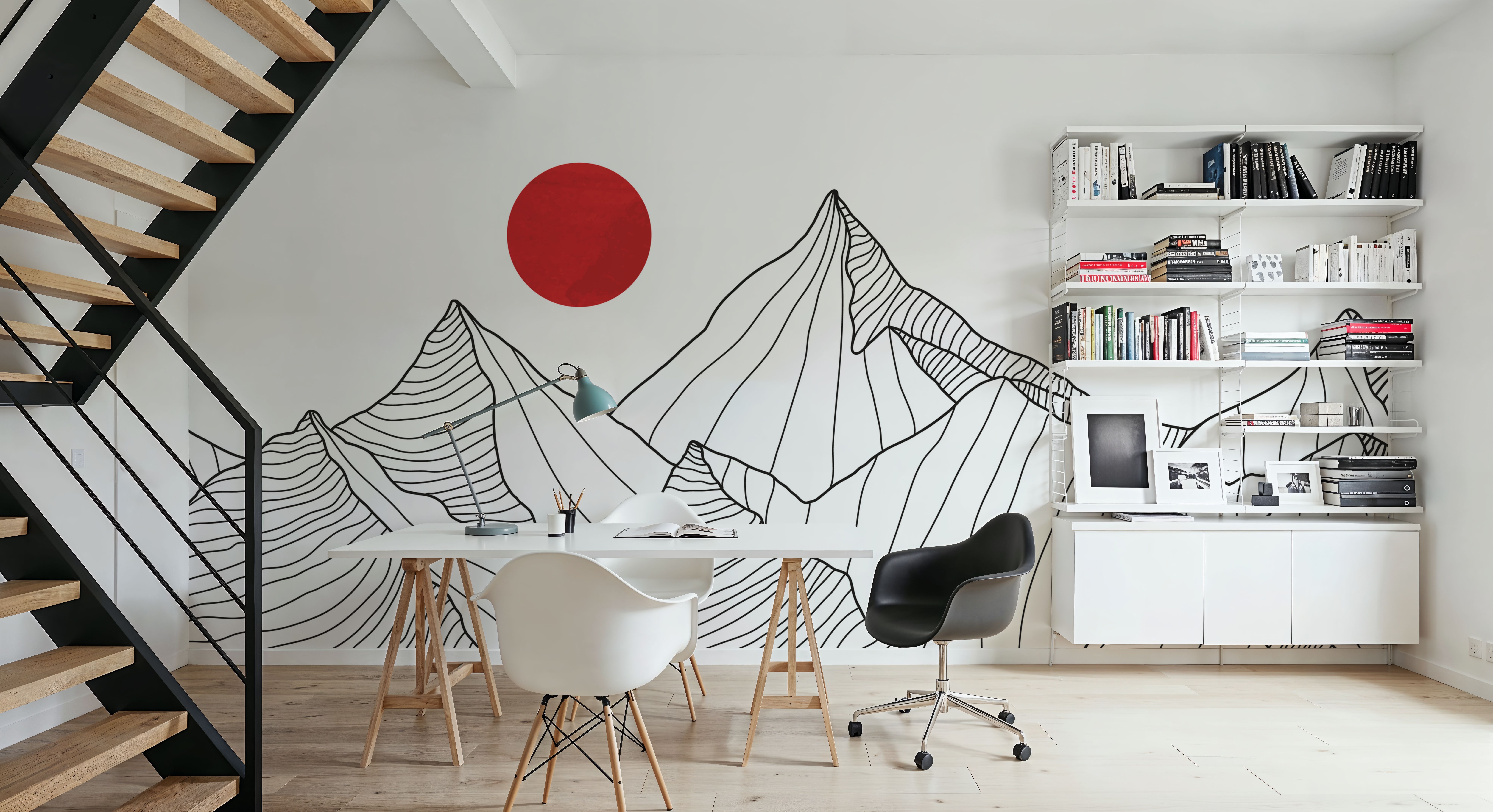 Line Mountain Sun, Behang