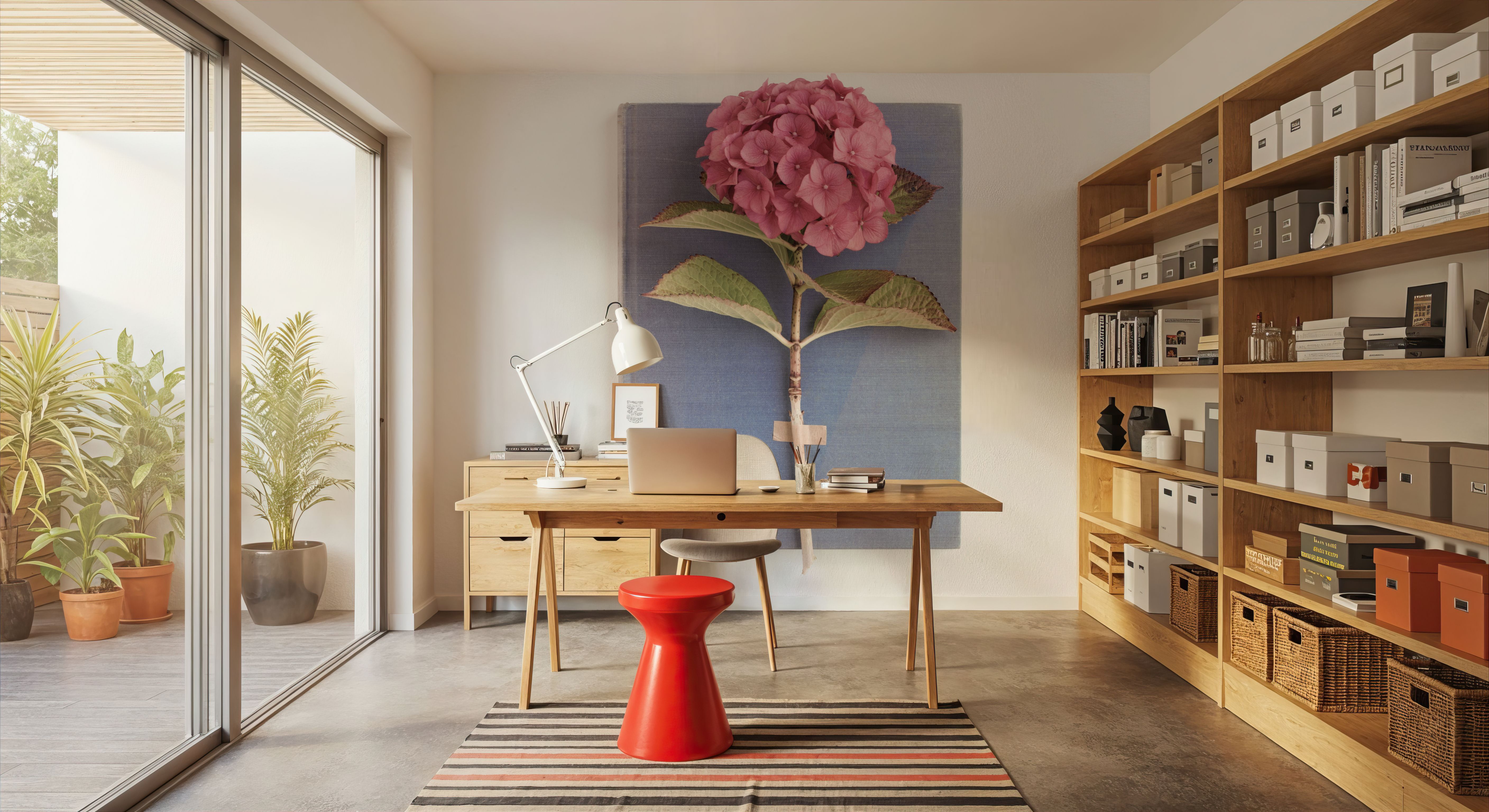 Pink Hydrangea on Book