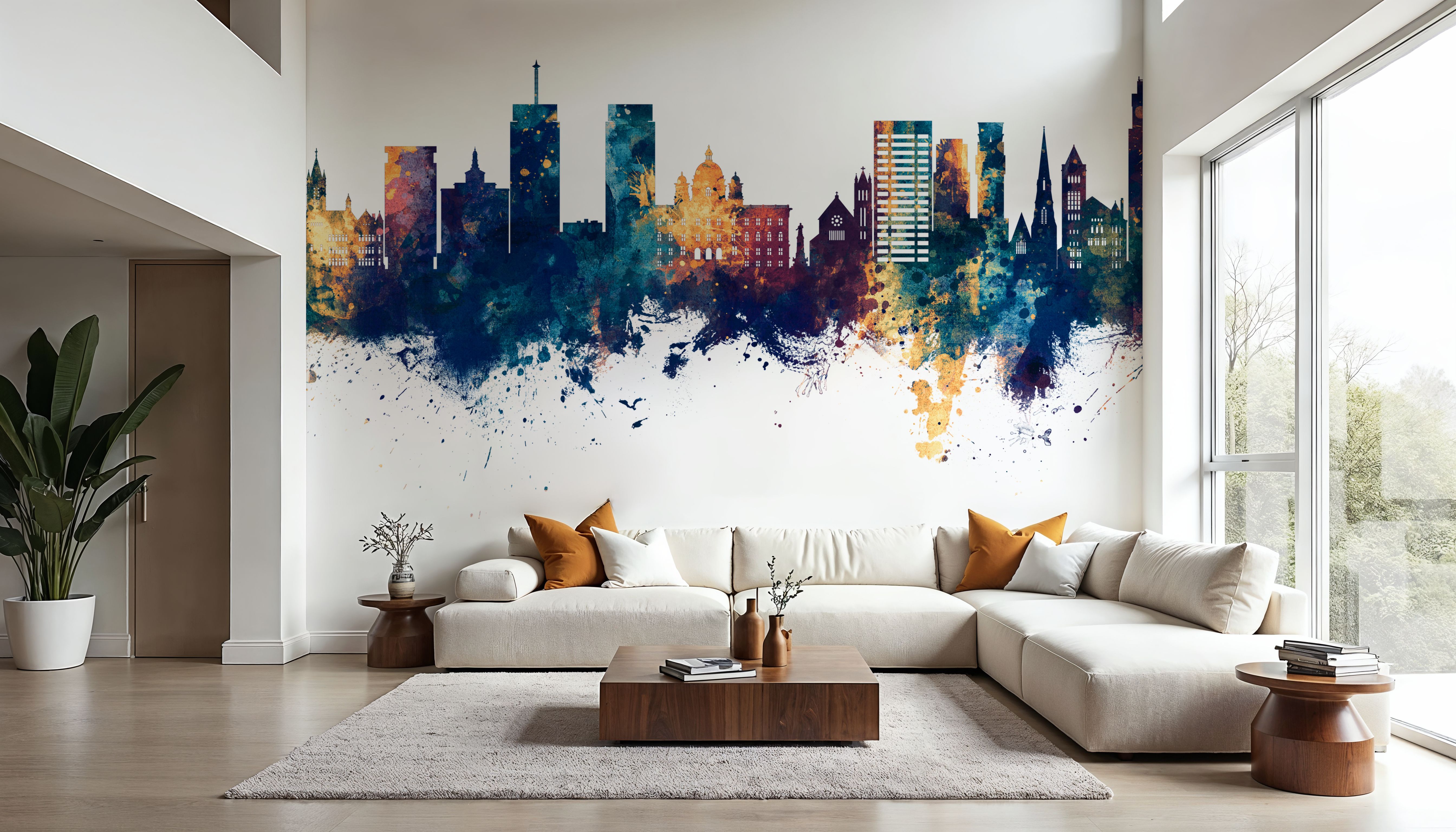 Syracuse New York Skyline Blue & Bronze