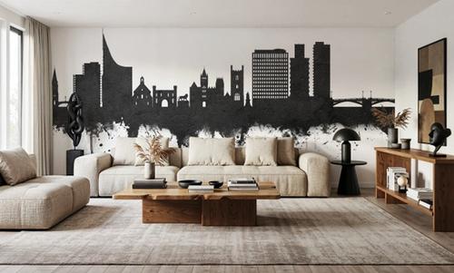 Reading England Skyline Black & White