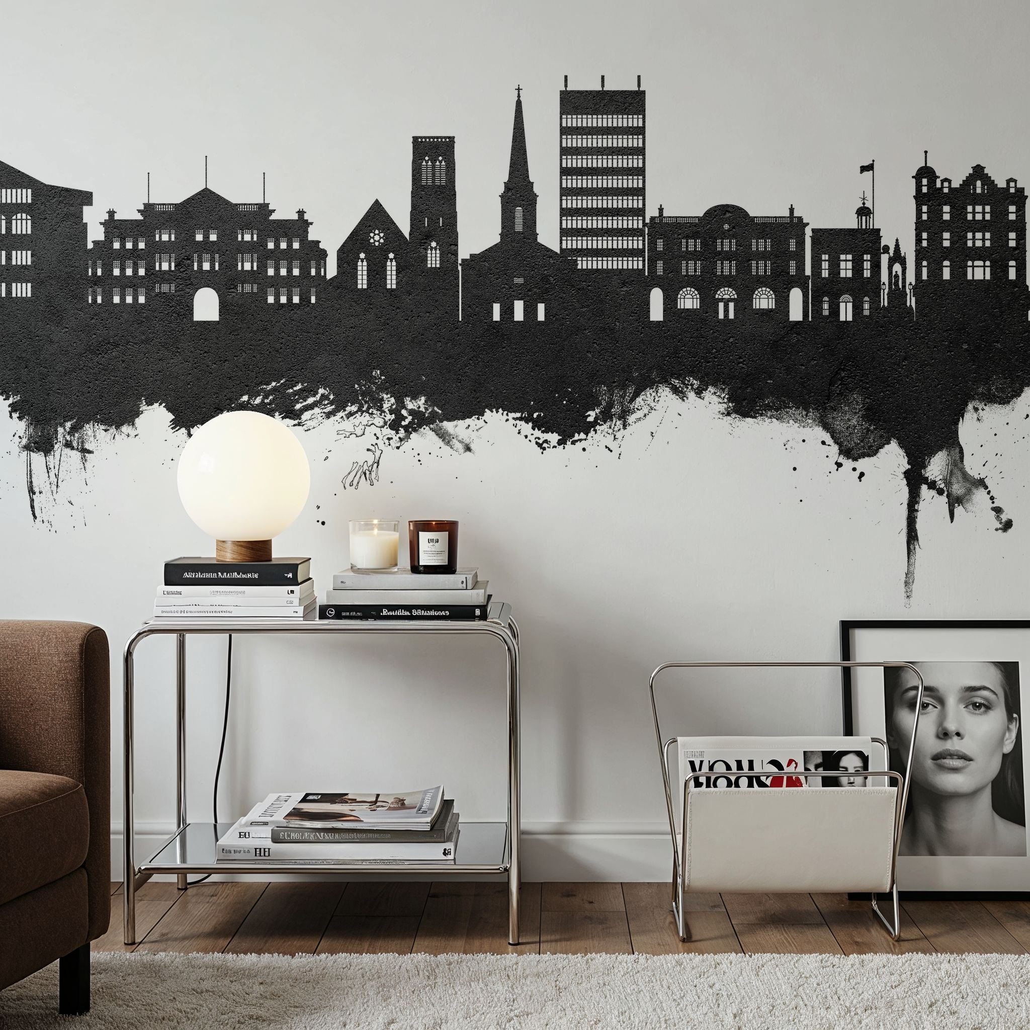 Maidstone England Skyline Black & White