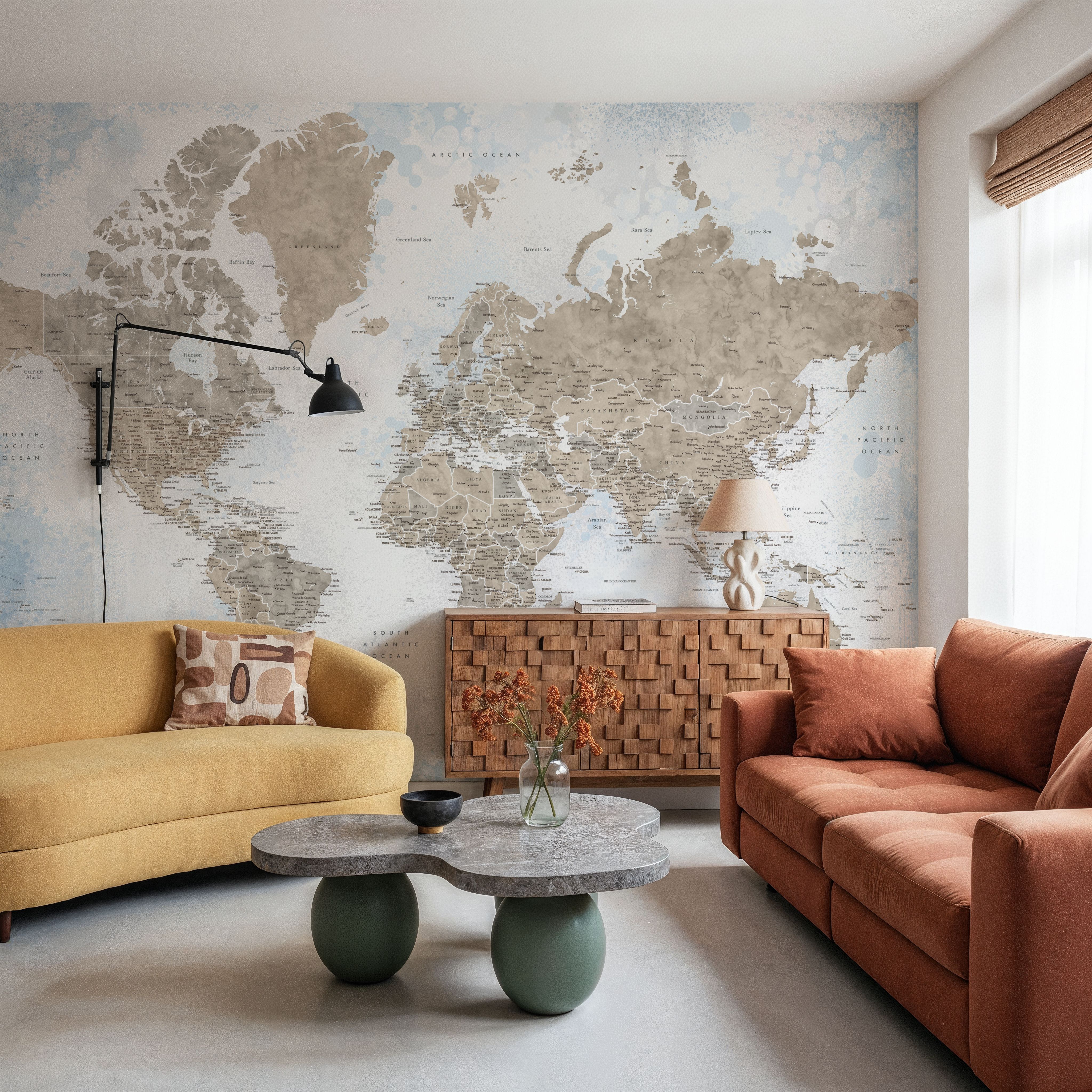 World Map Cities - Ghada