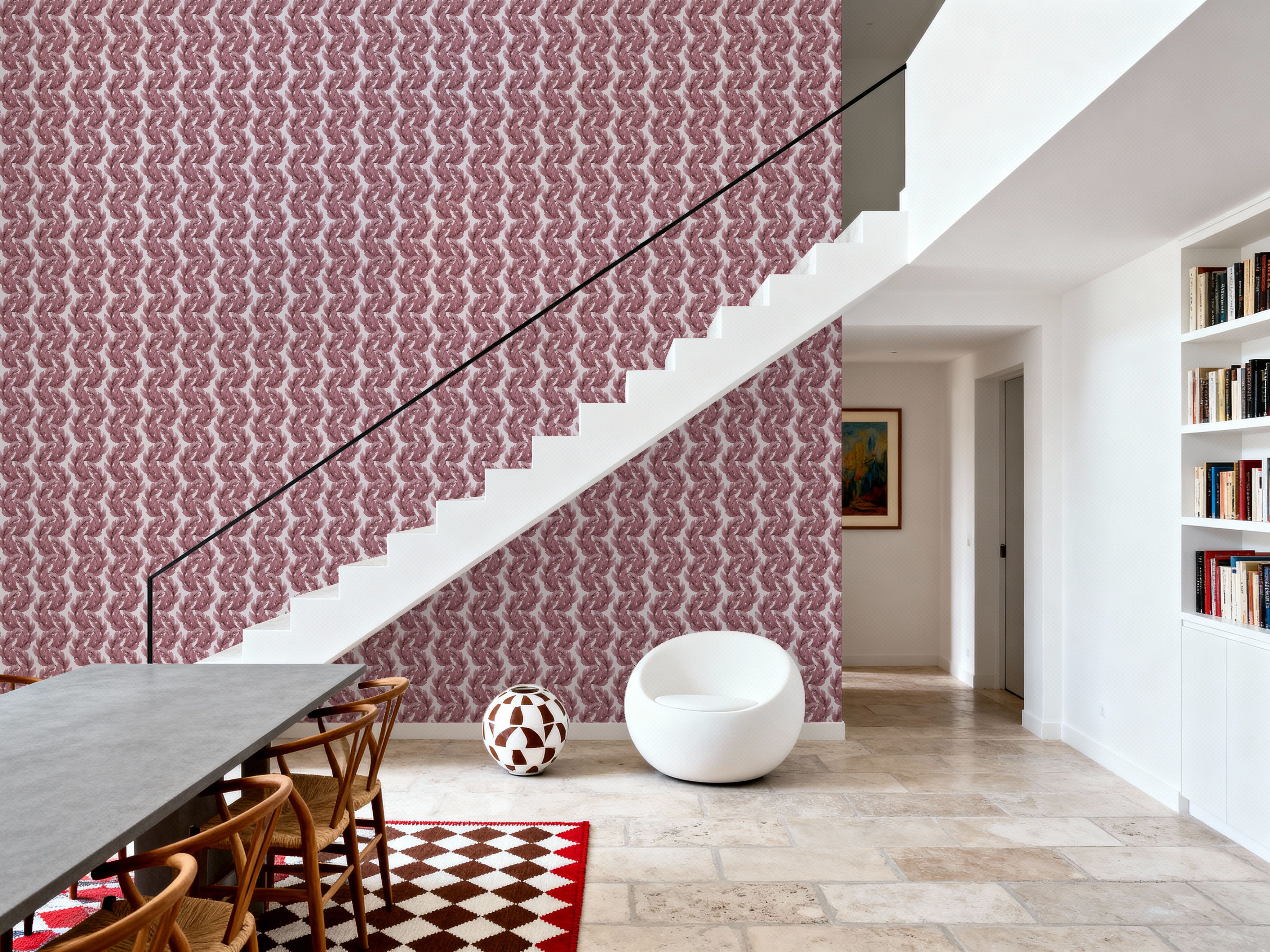 Verdant Plume, Chalky Rose