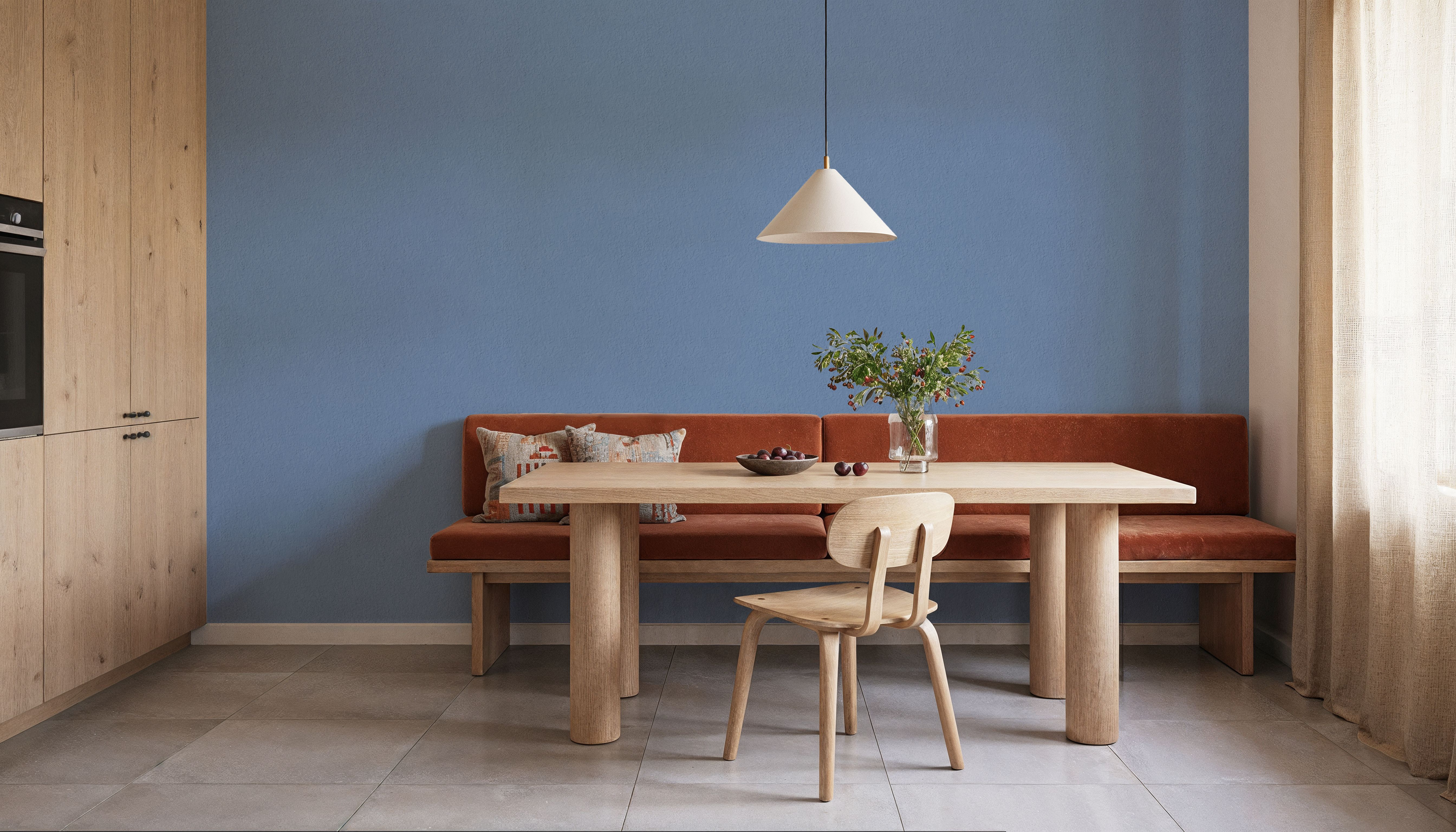 Faux Sand Stucco Finish, Periwinkle