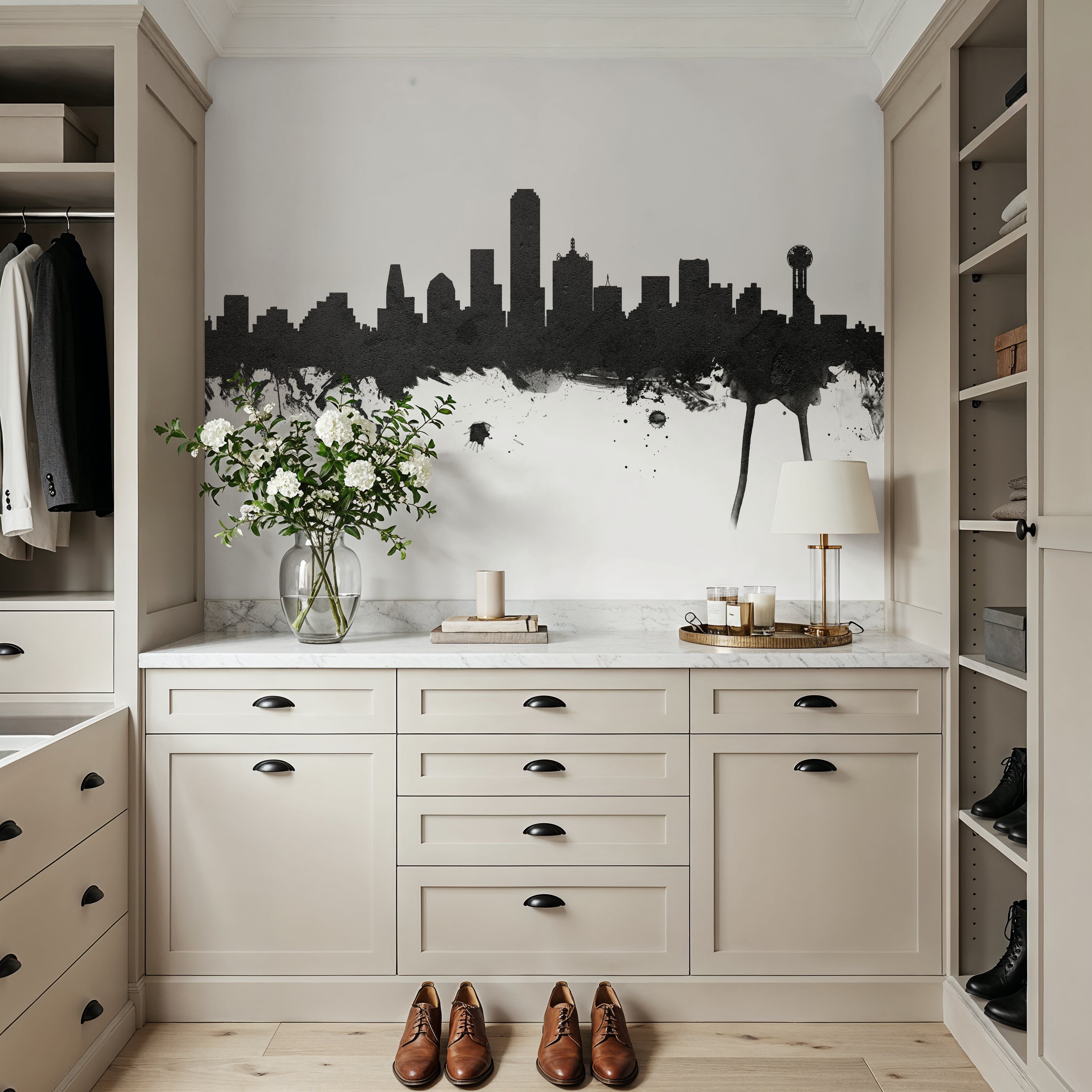 Dallas Skyline Black & White