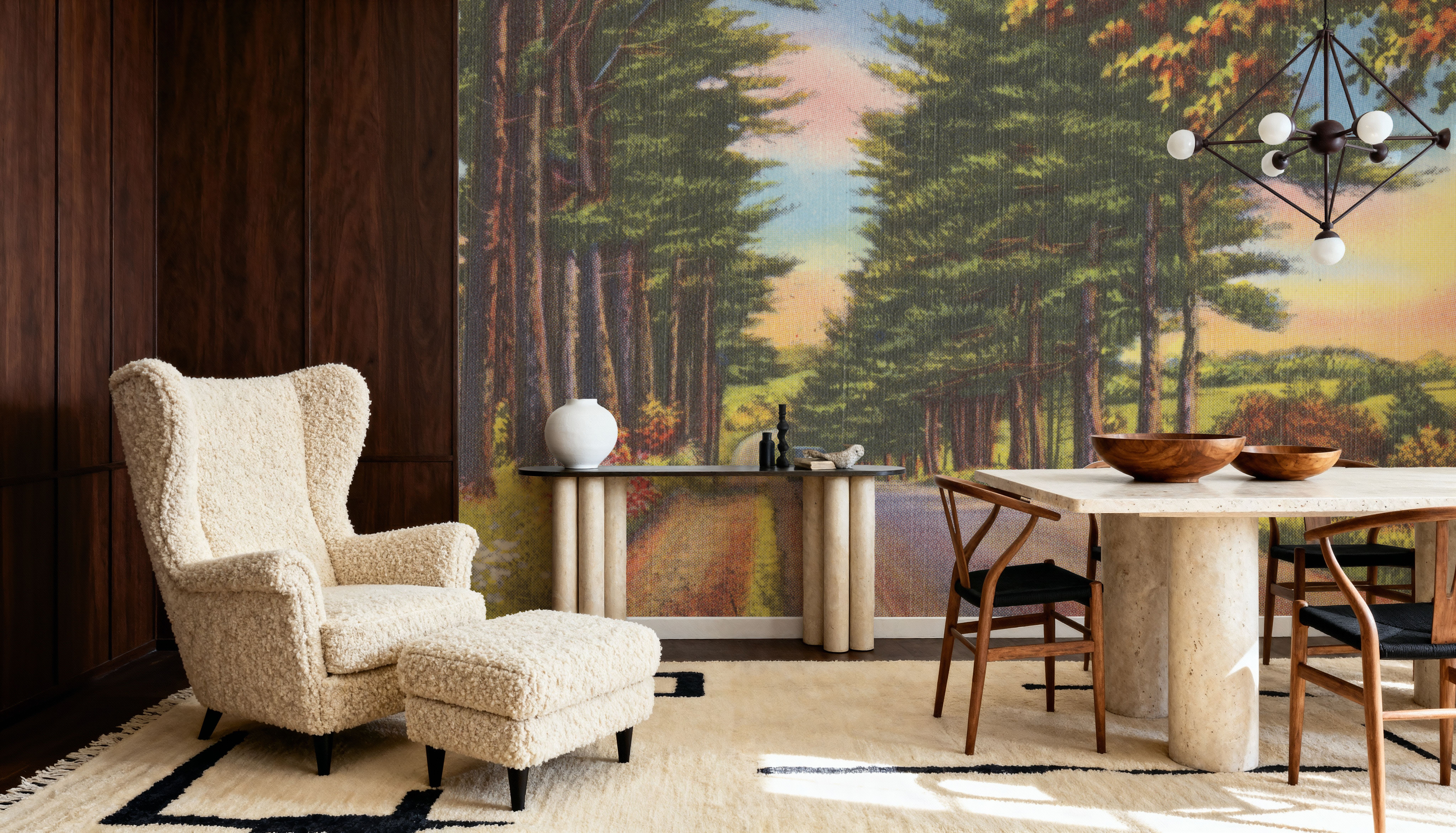 Along the Trees - Screenprint Postcard