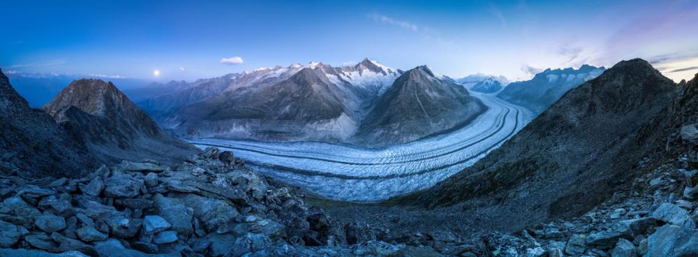 Aletsch Glacier Moon
