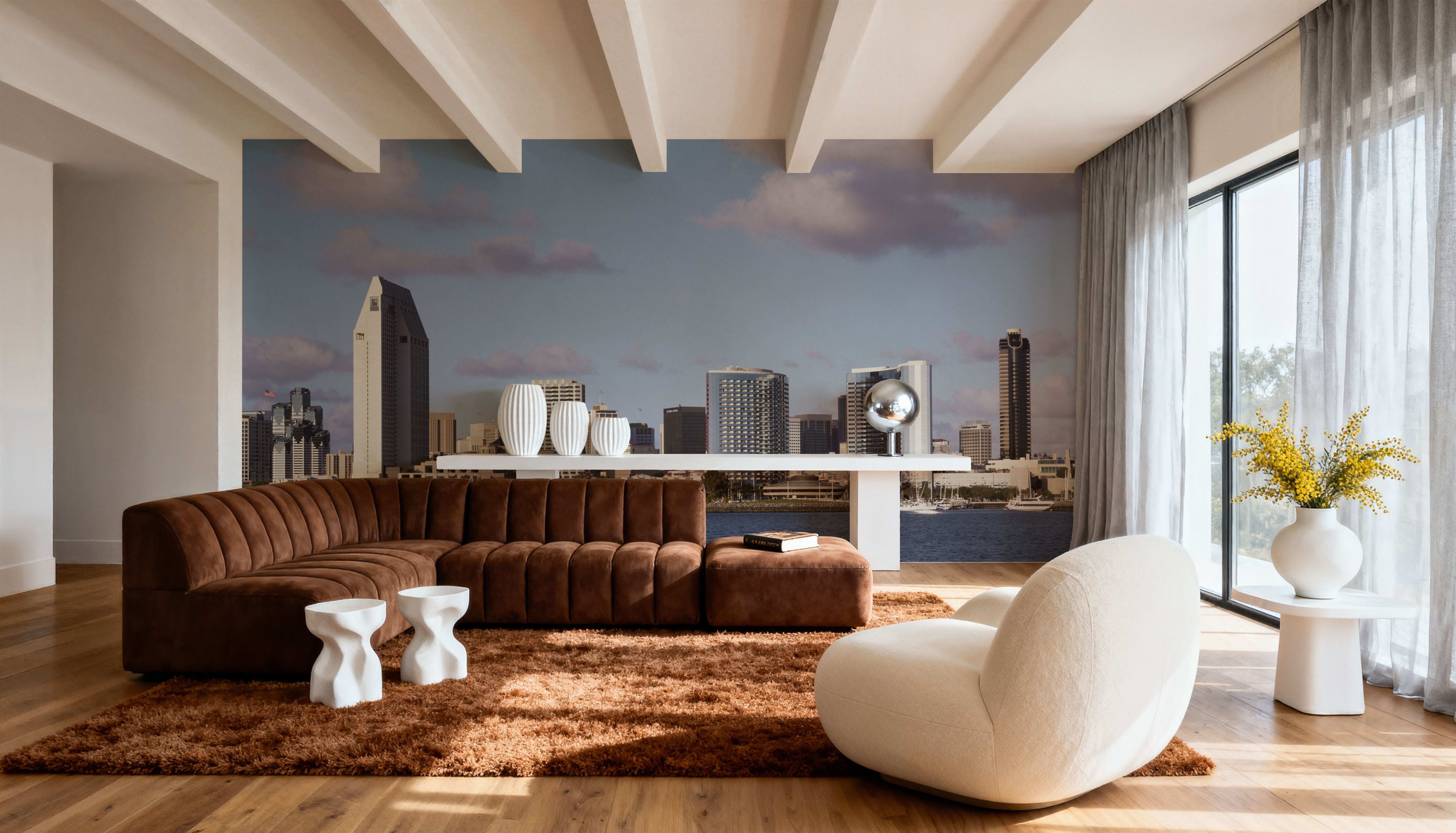 Boston Harbor Twilight Panorama II, Wallpaper