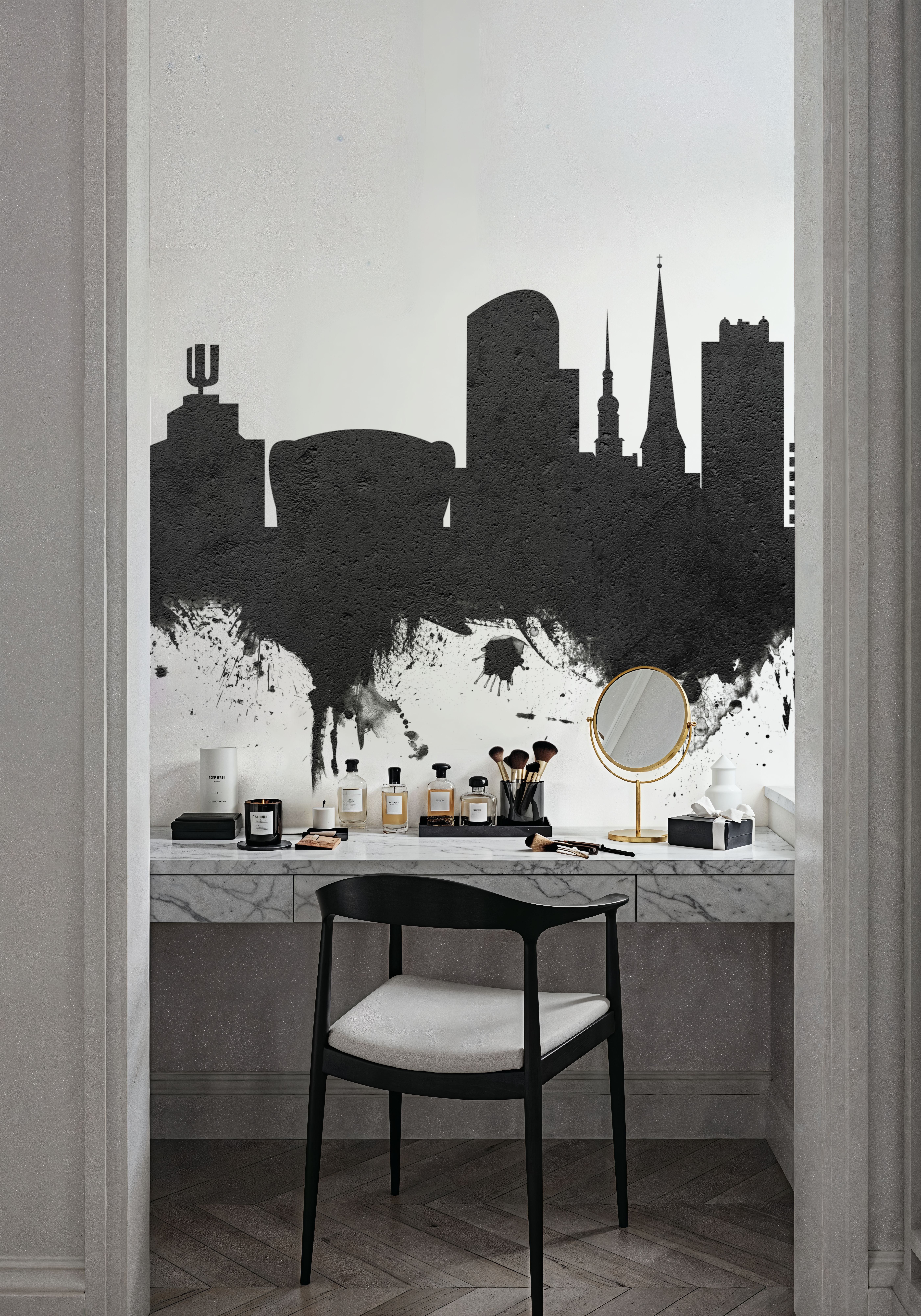 Dortmund Germany Skyline Black & White