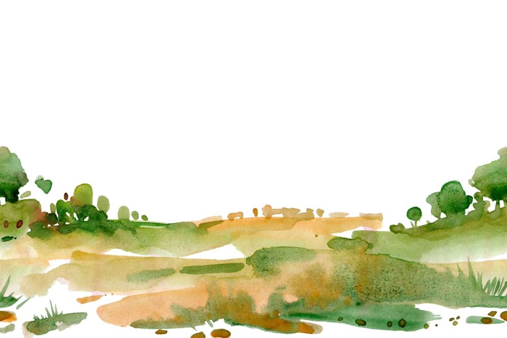 Rural Watercolor Landscape