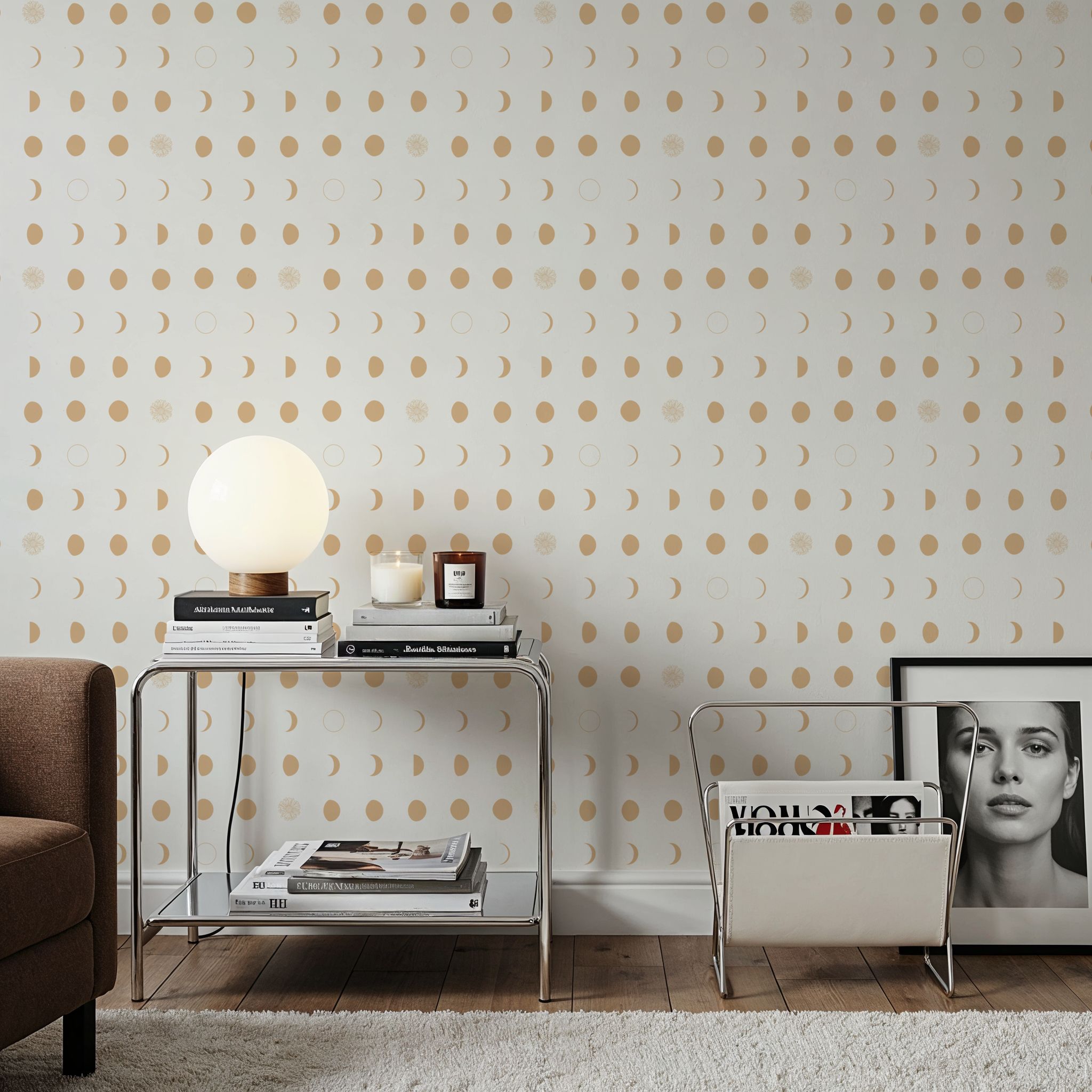 Crescent White, Behang