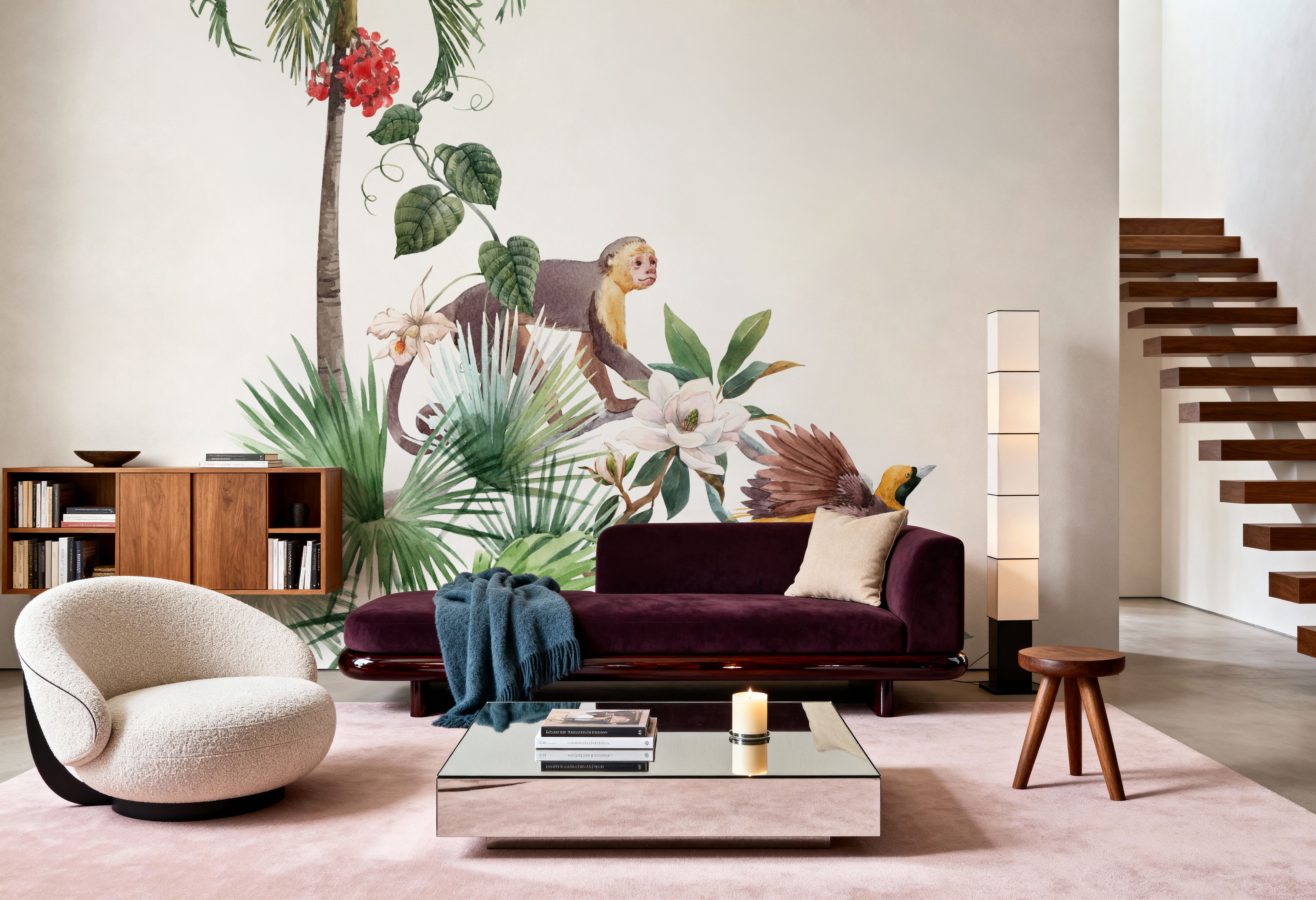 Paradise Bird And Monkey