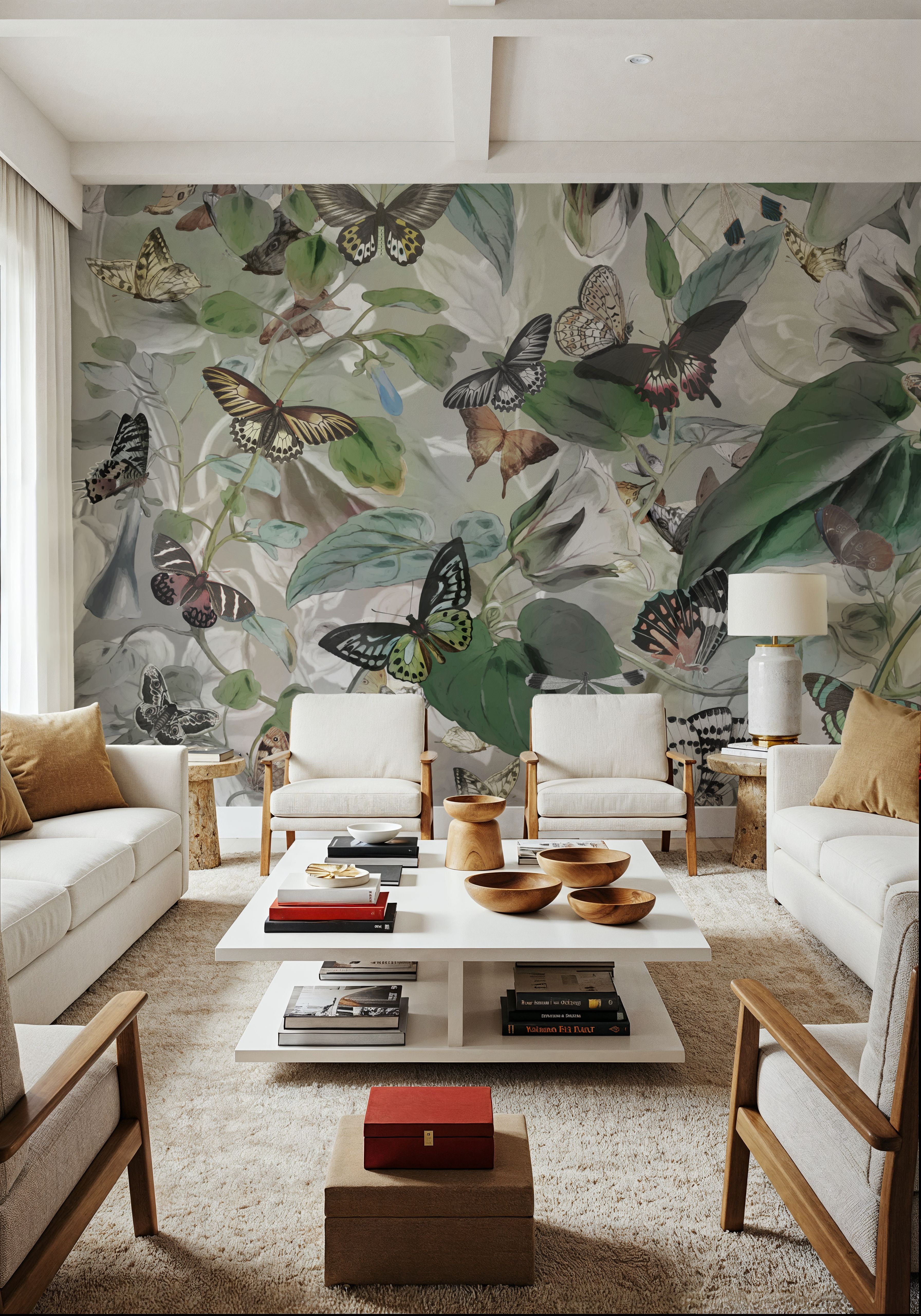 Butterfly Paradise Dark Green