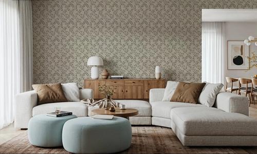 Emerald Trellis Petite, Cream