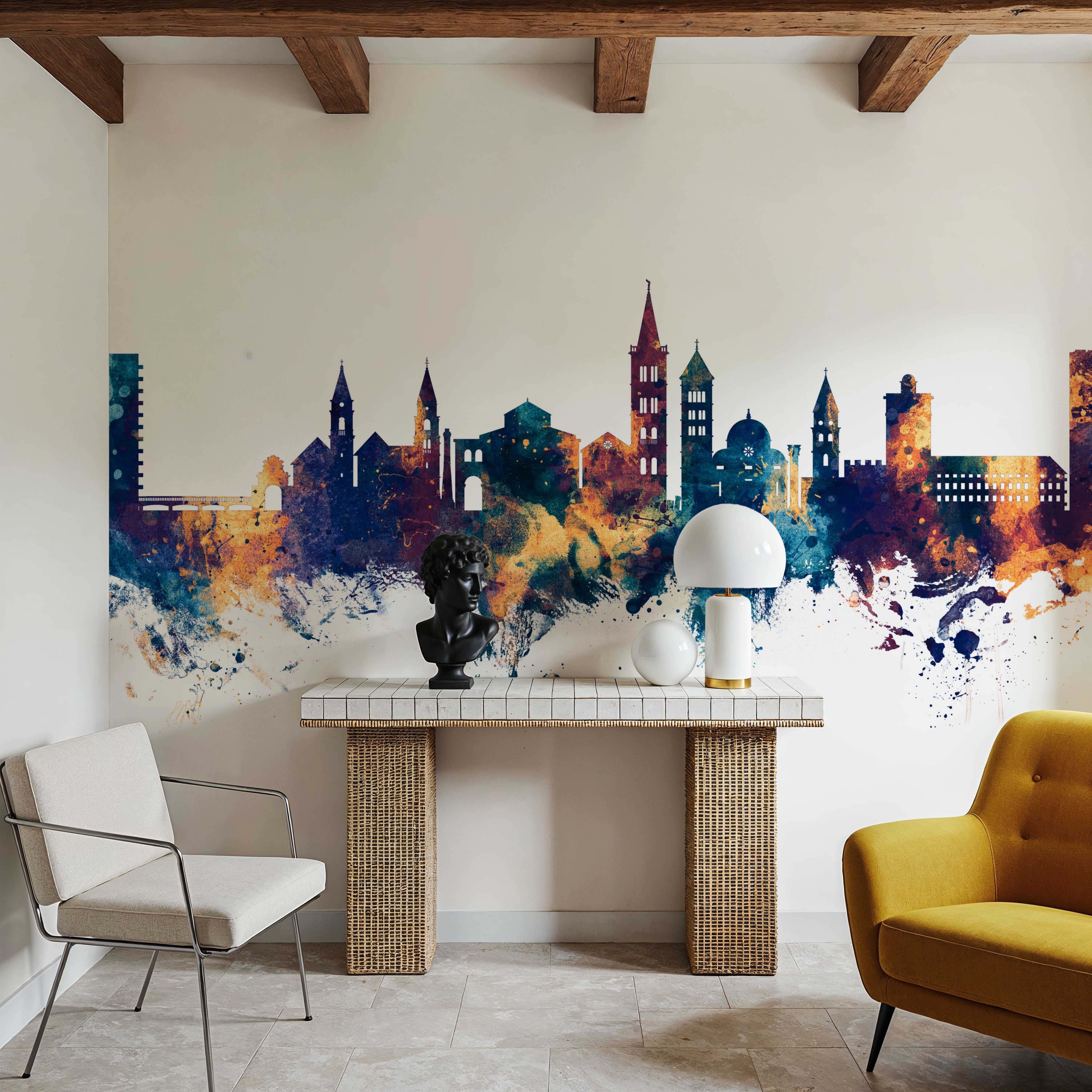 Zadar Croatia Skyline Blue & Bronze