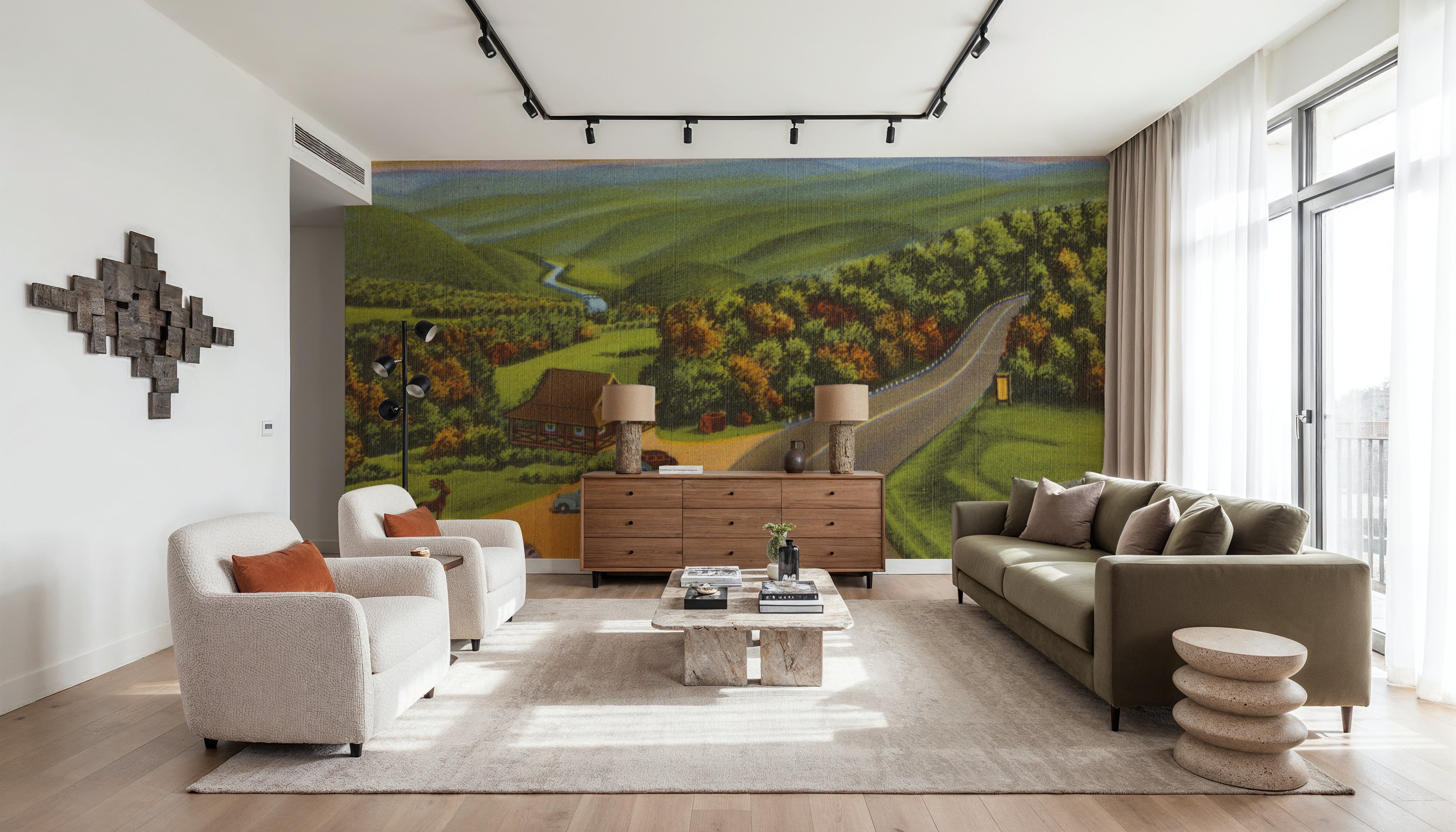 Deerfield River Valley - Screenprint Postcard