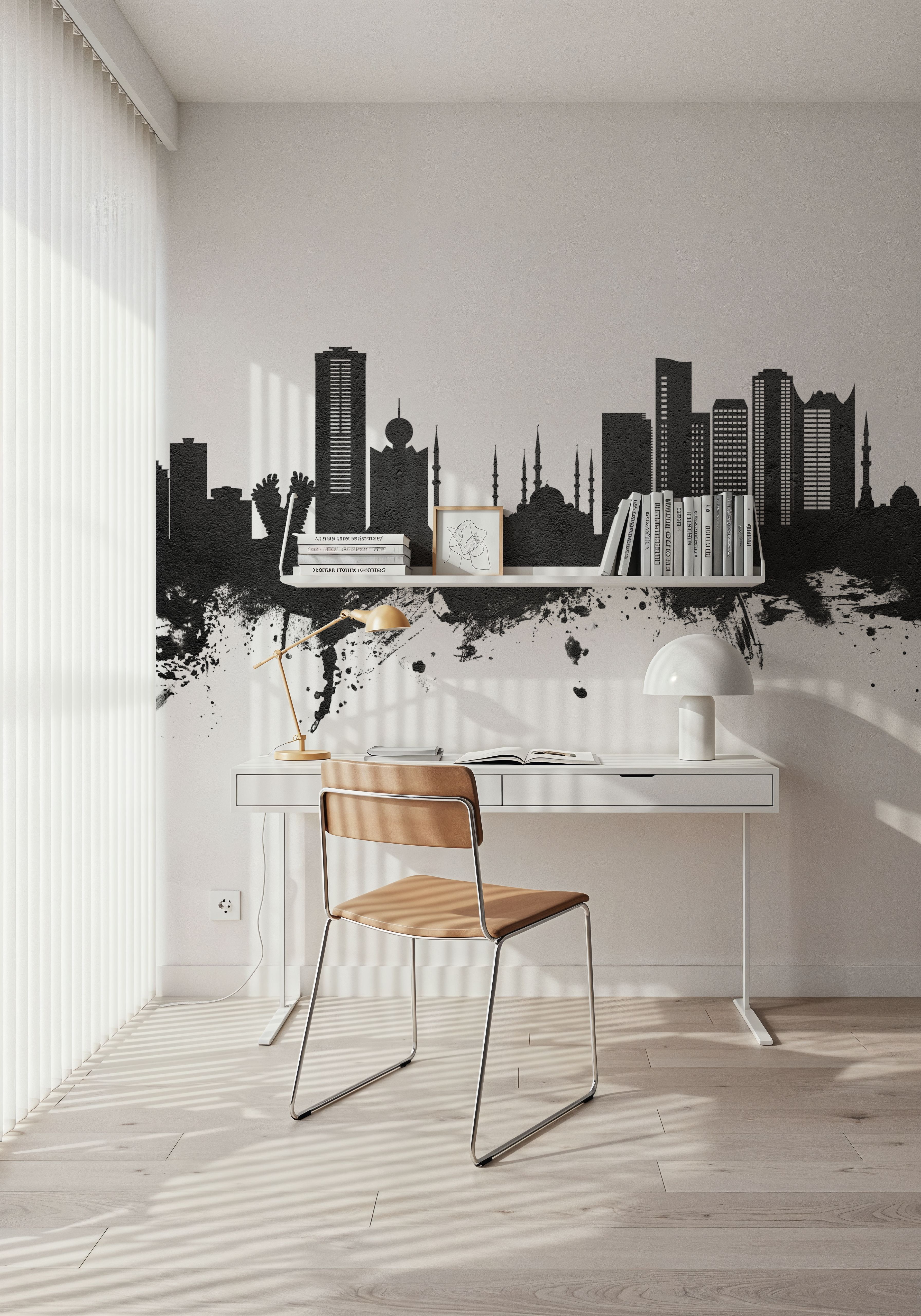 Fujairah Skyline Black & White