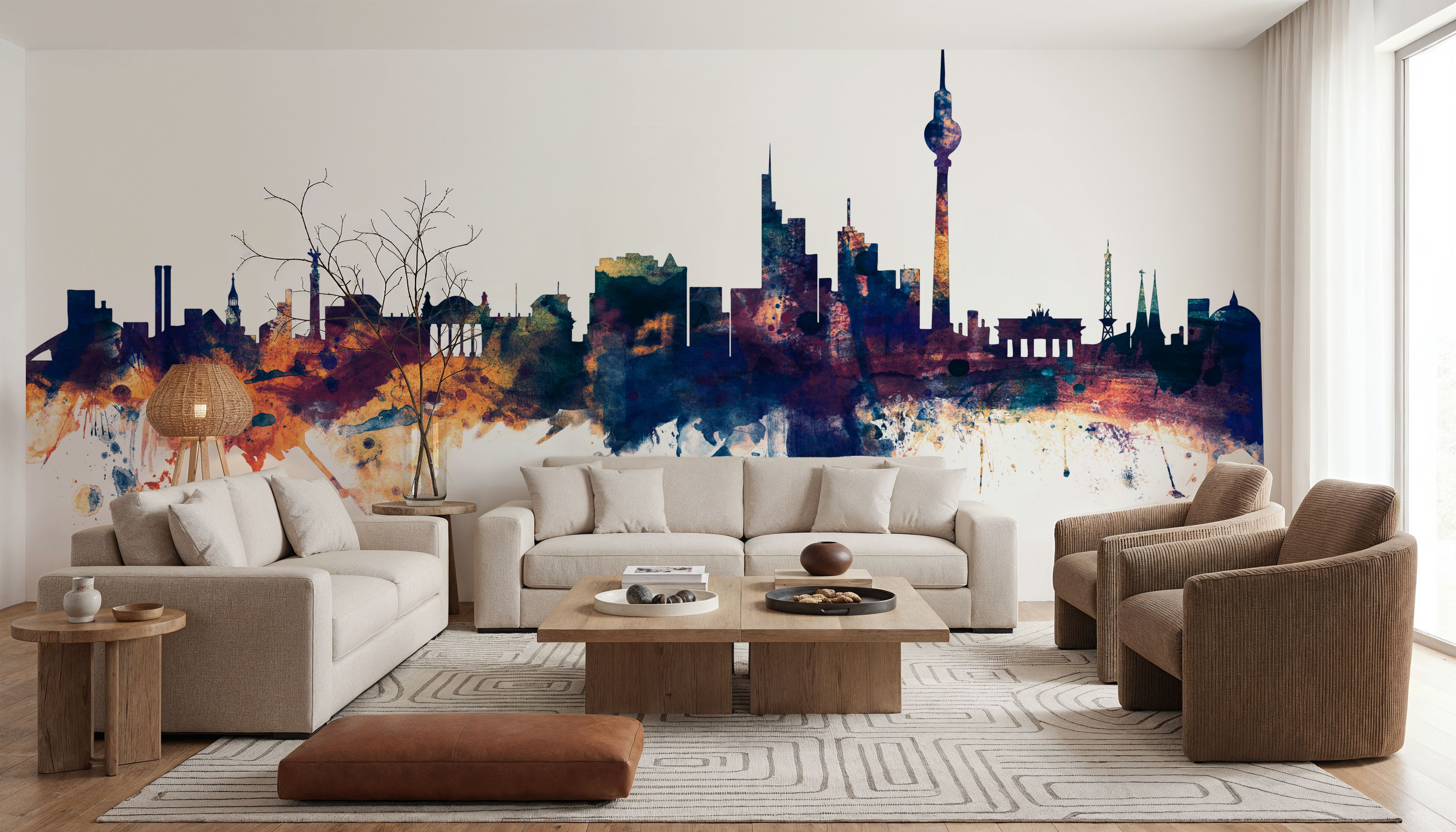 Berlin Skyline Blue & Bronze