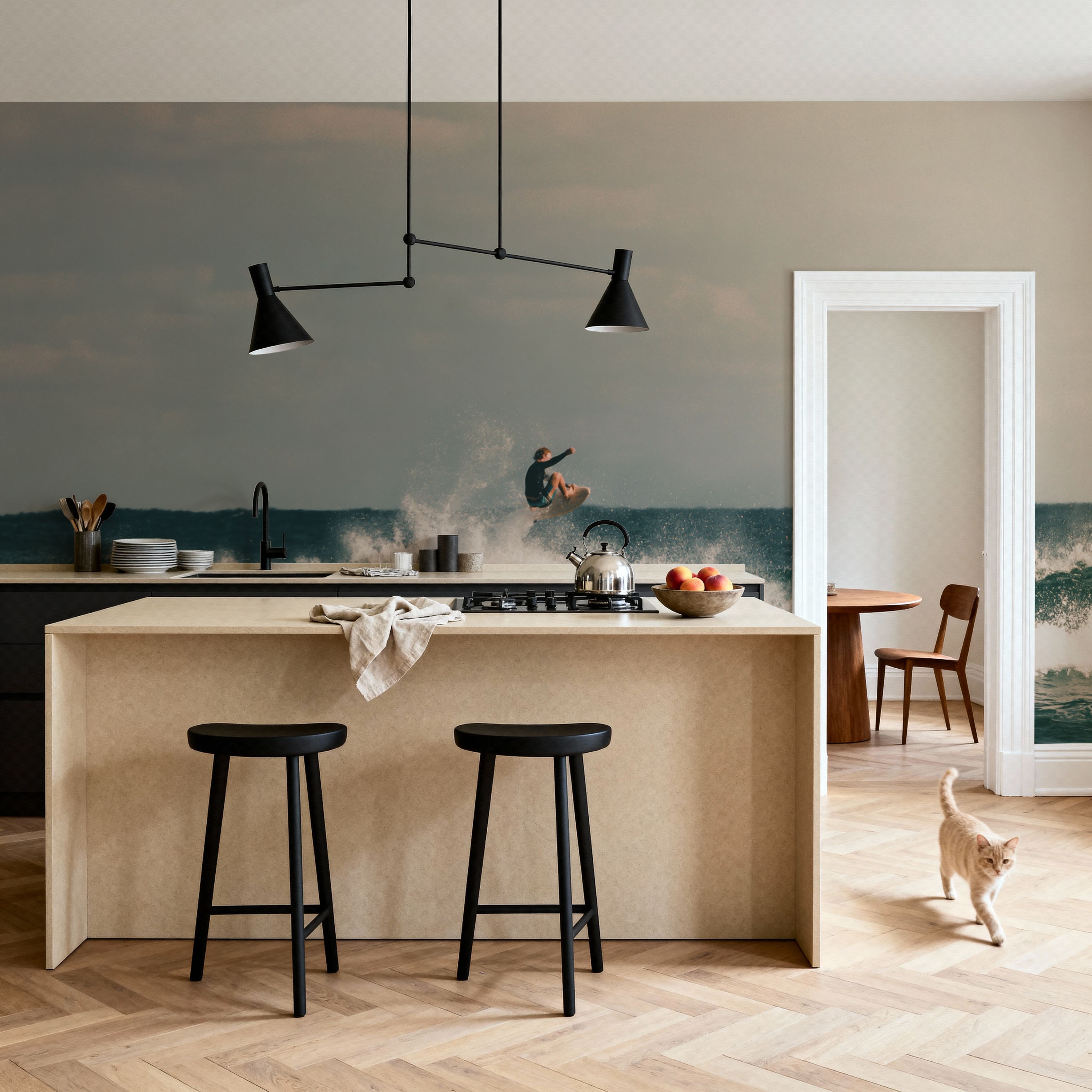 Wall Mural - Ride the Tide - Living room - Wallism US - Premium, Textured or Peel & Stick