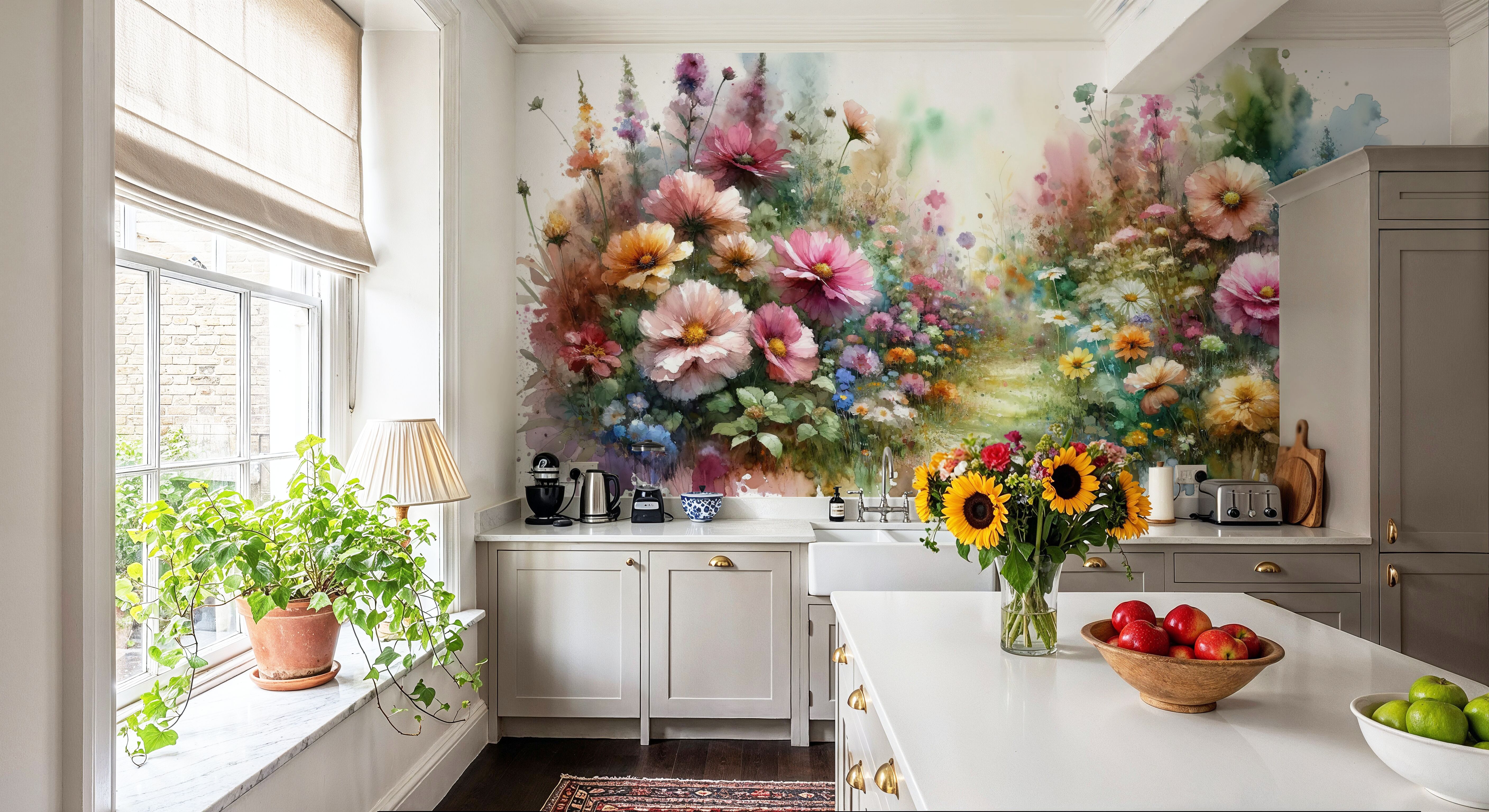 Flower Garden Watercolor