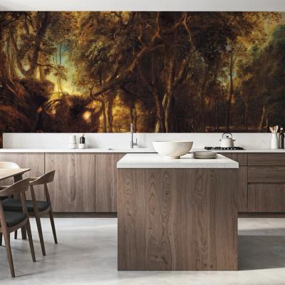 A Forest at Dawn with a Deer Hunt