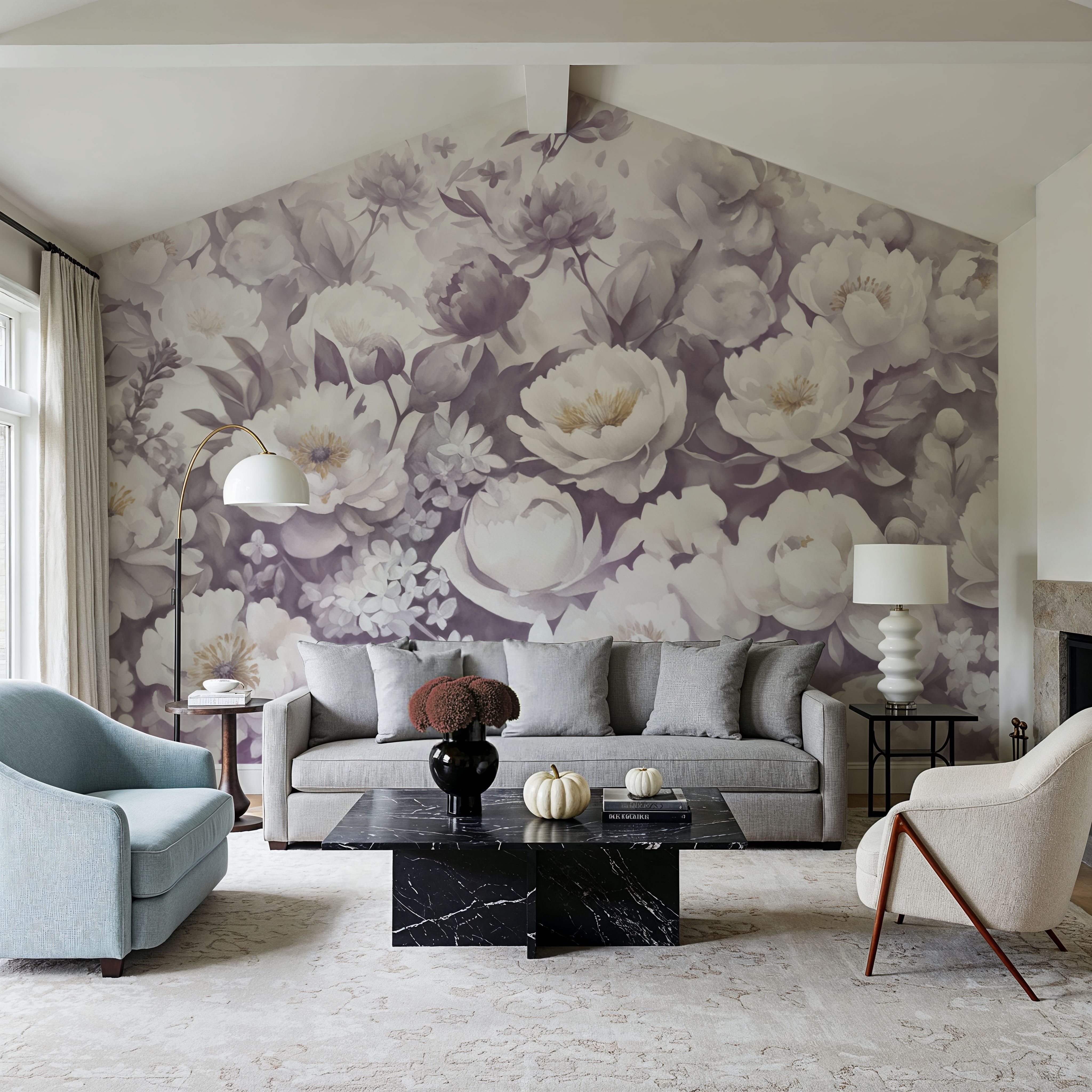 Watercolor Peonies WInter