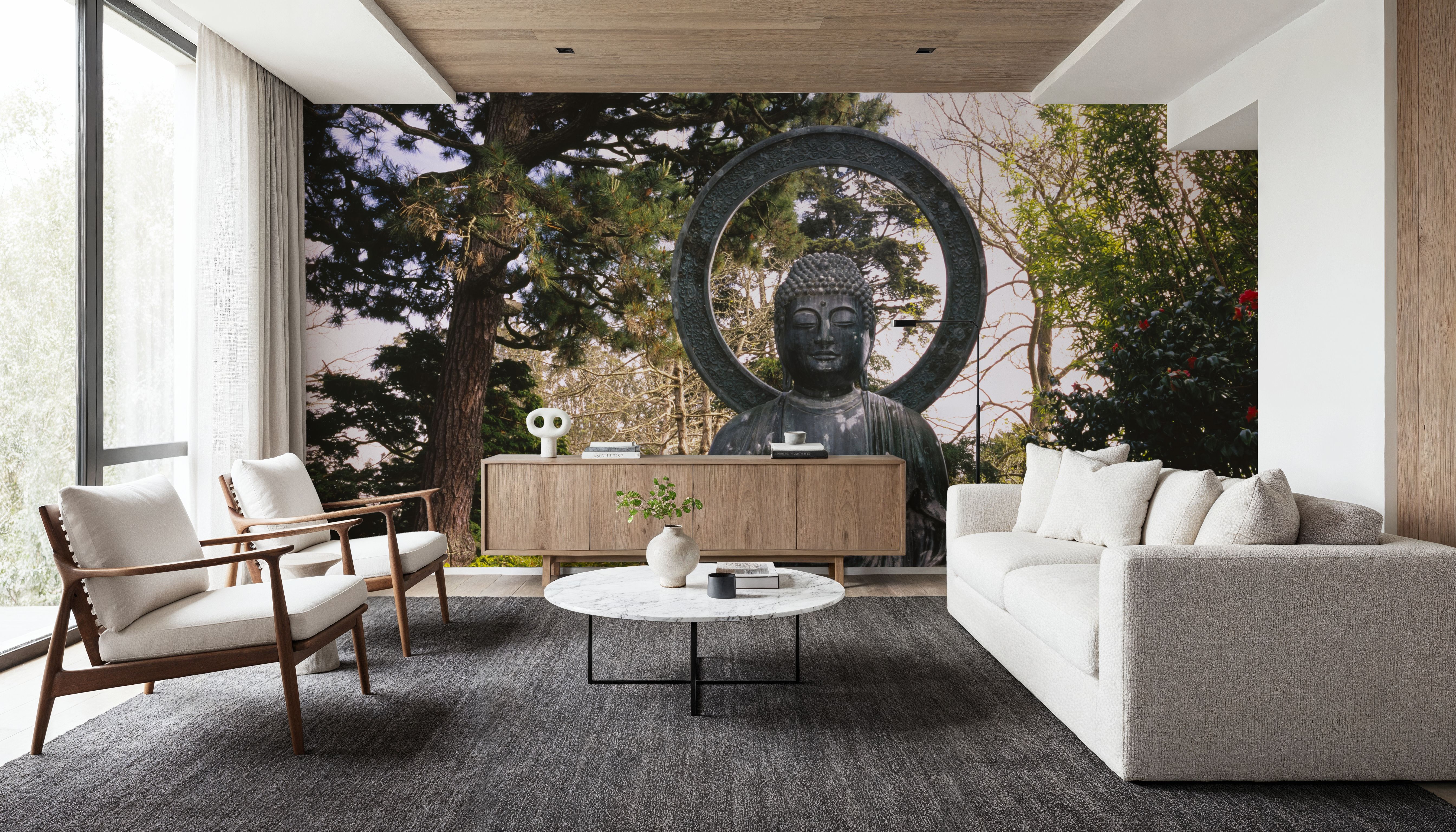 Serene Buddha Sanctuary, Behang