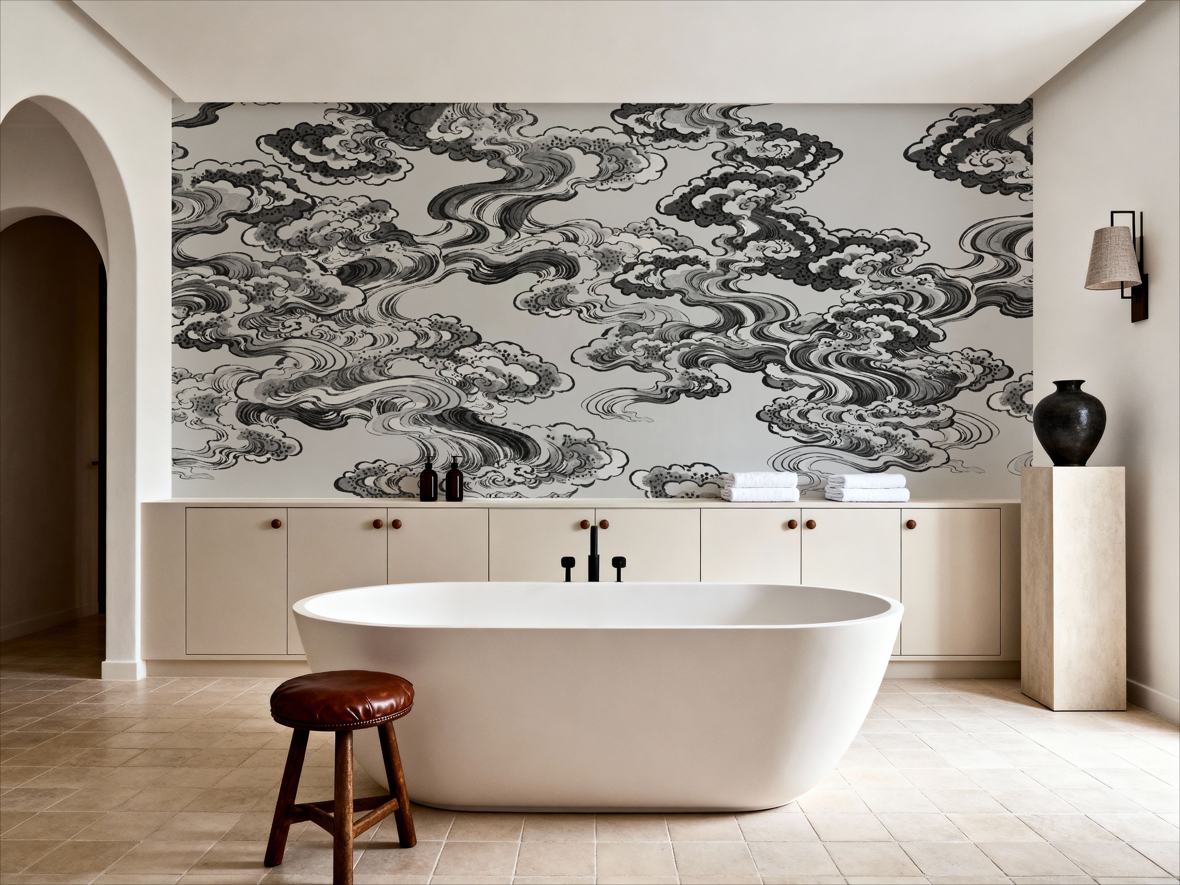 Ukiyo-e Clouds, Graphite