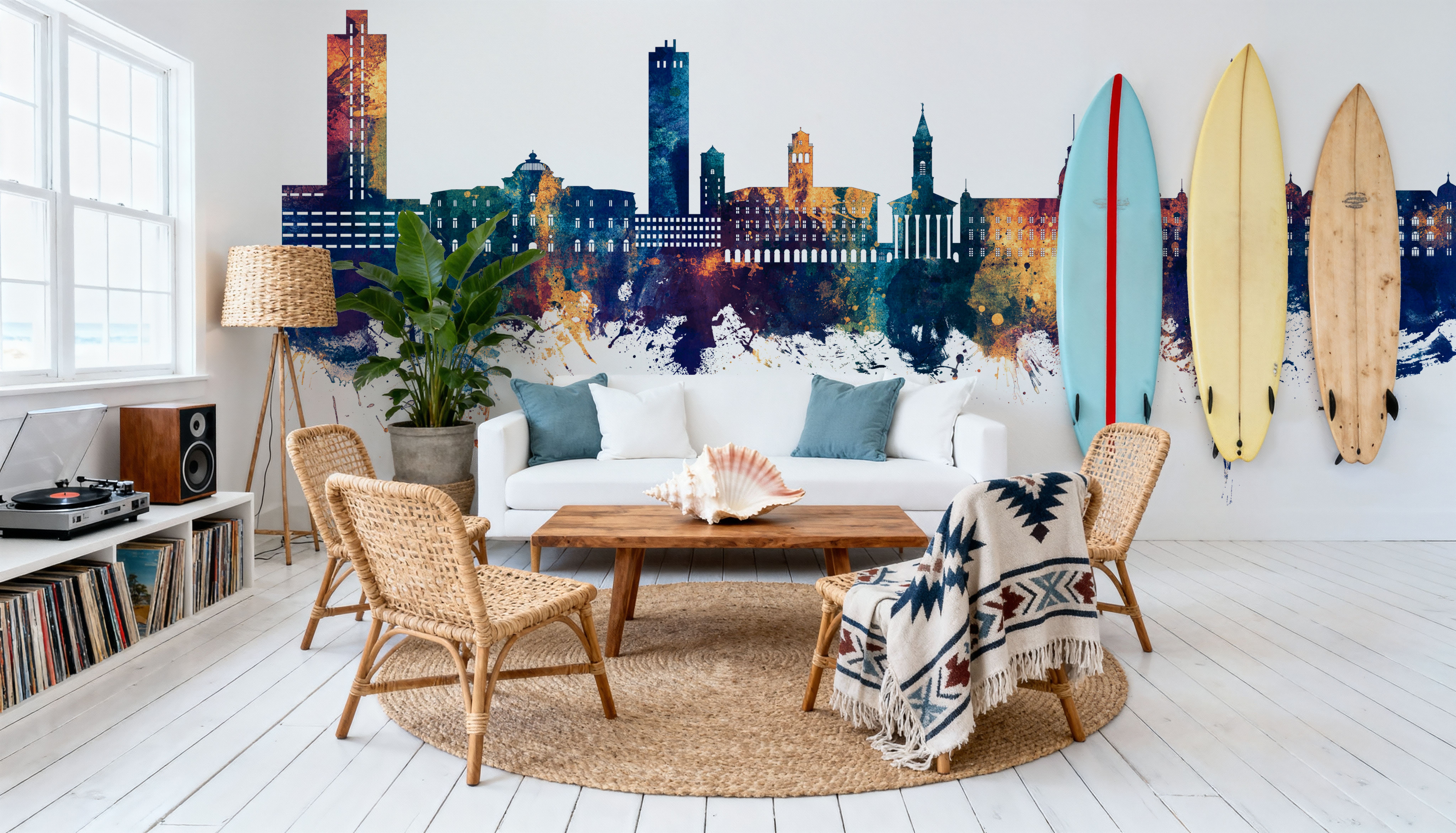 Karlsruhe Germany Skyline Blue & Bronze