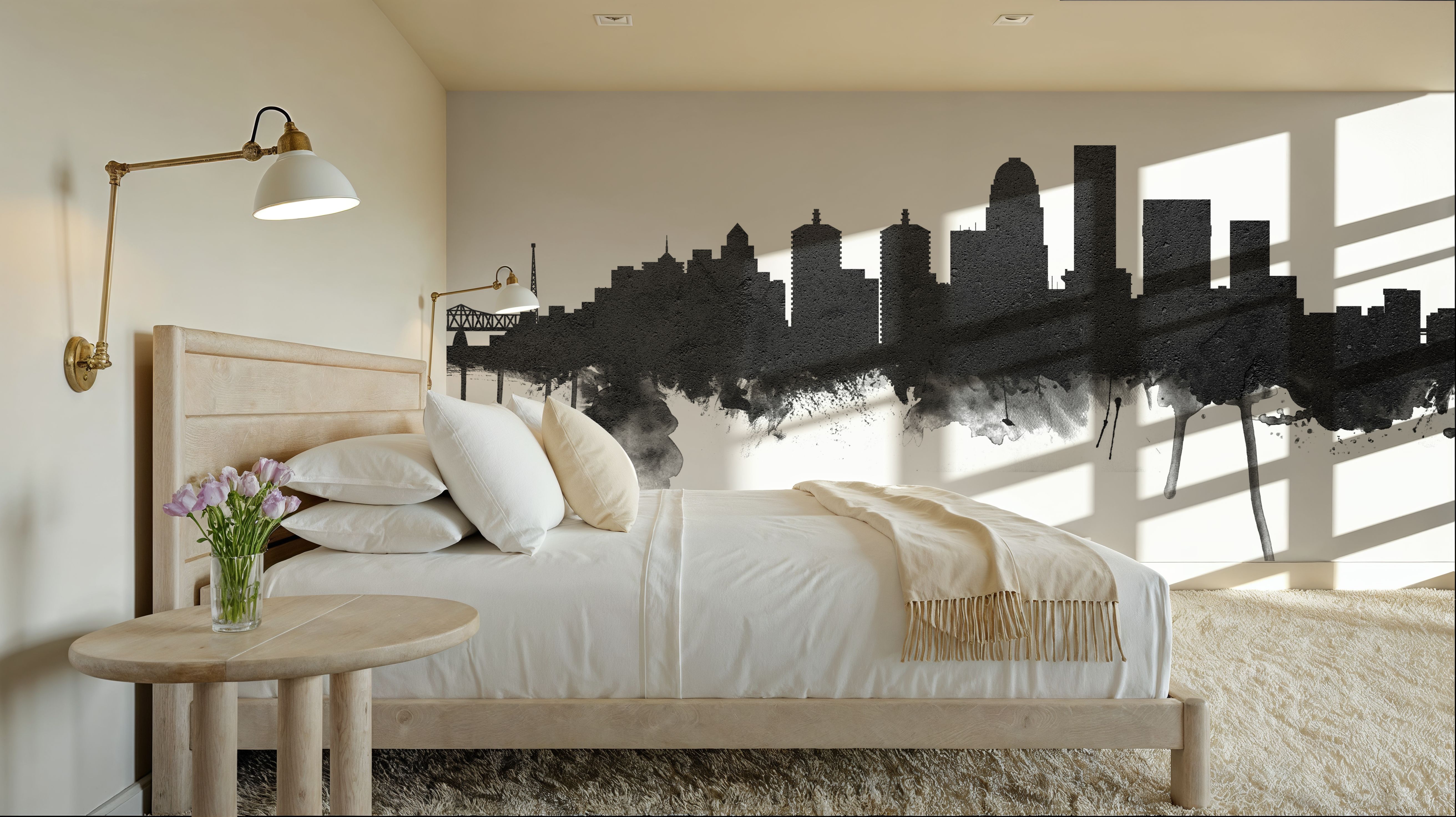 Louisville Kentucky Skyline Black & White