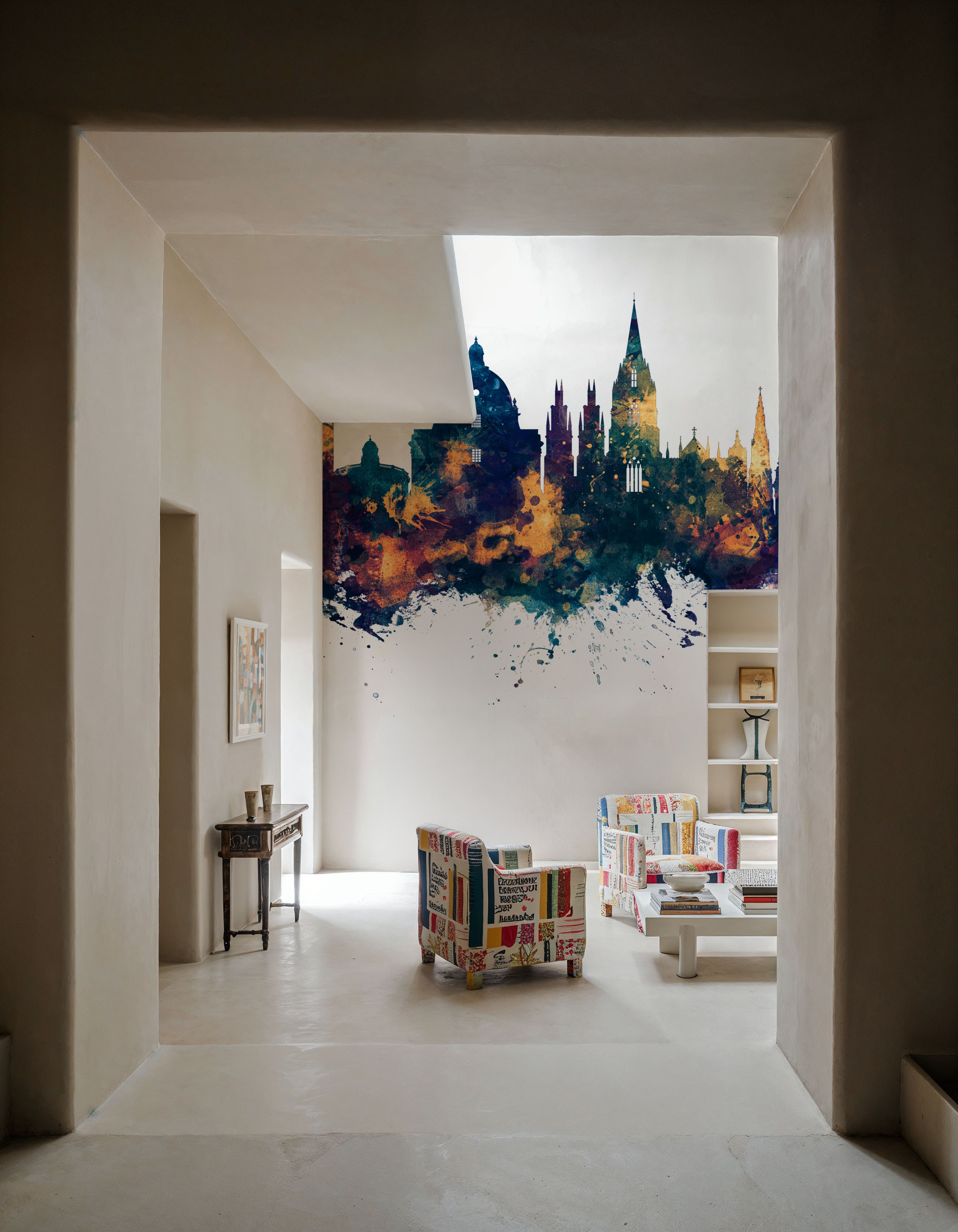 Oxford England Skyline Blue & Bronze