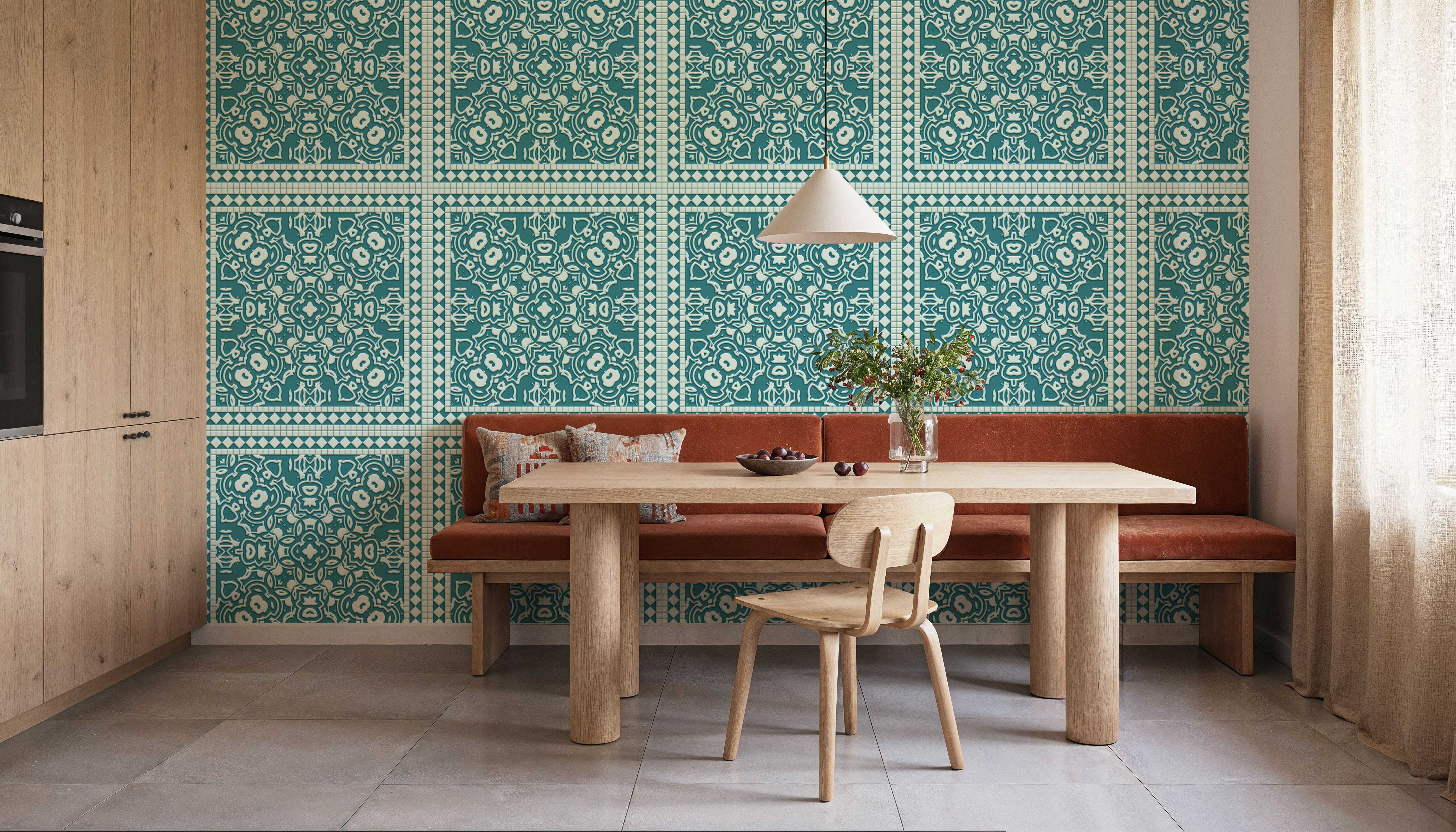 Mission Cement Tiles, Teal