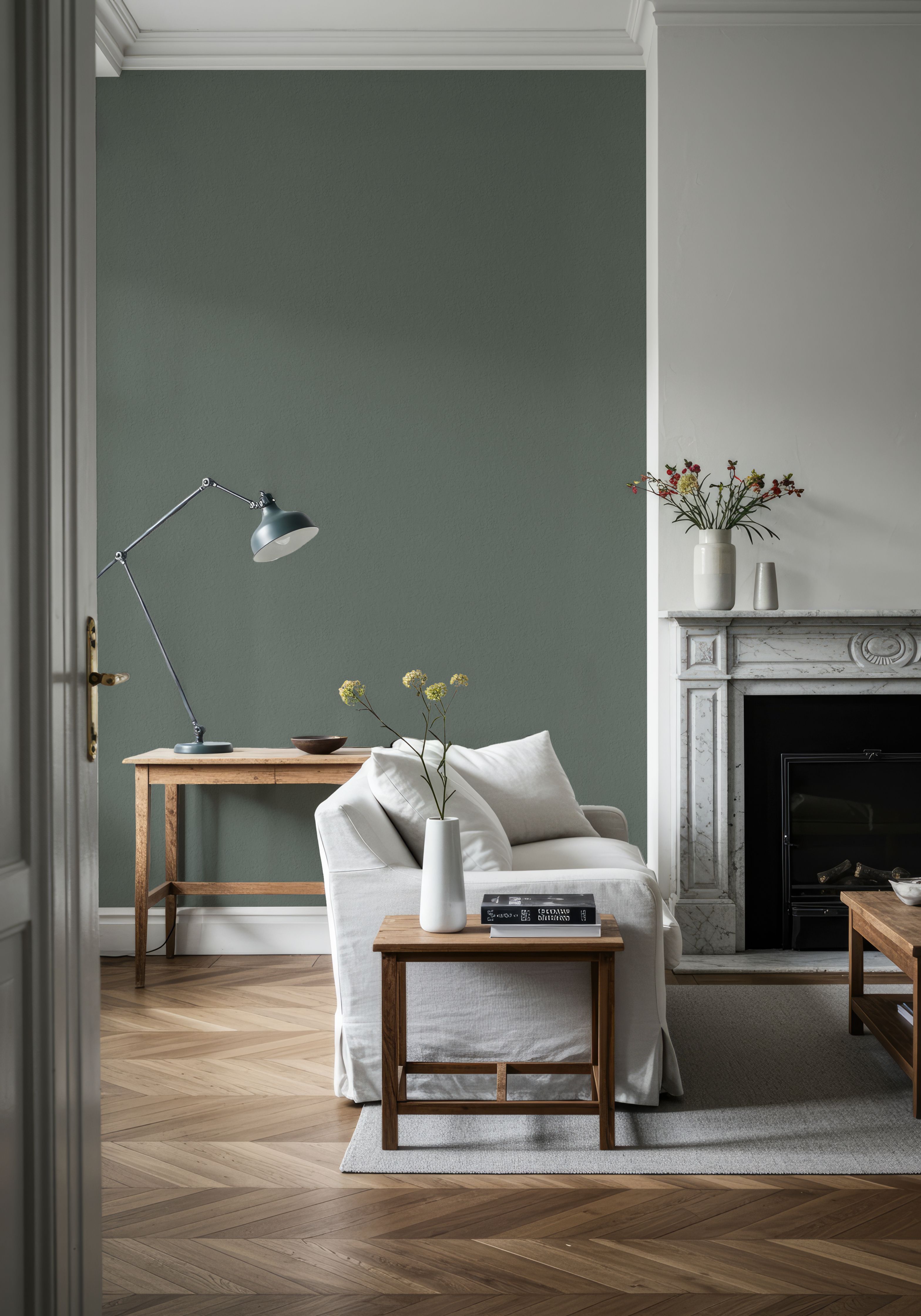 Faux Sand Stucco Finish, French Green