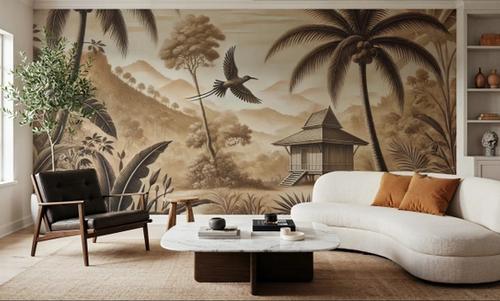 Bird Among Palms
