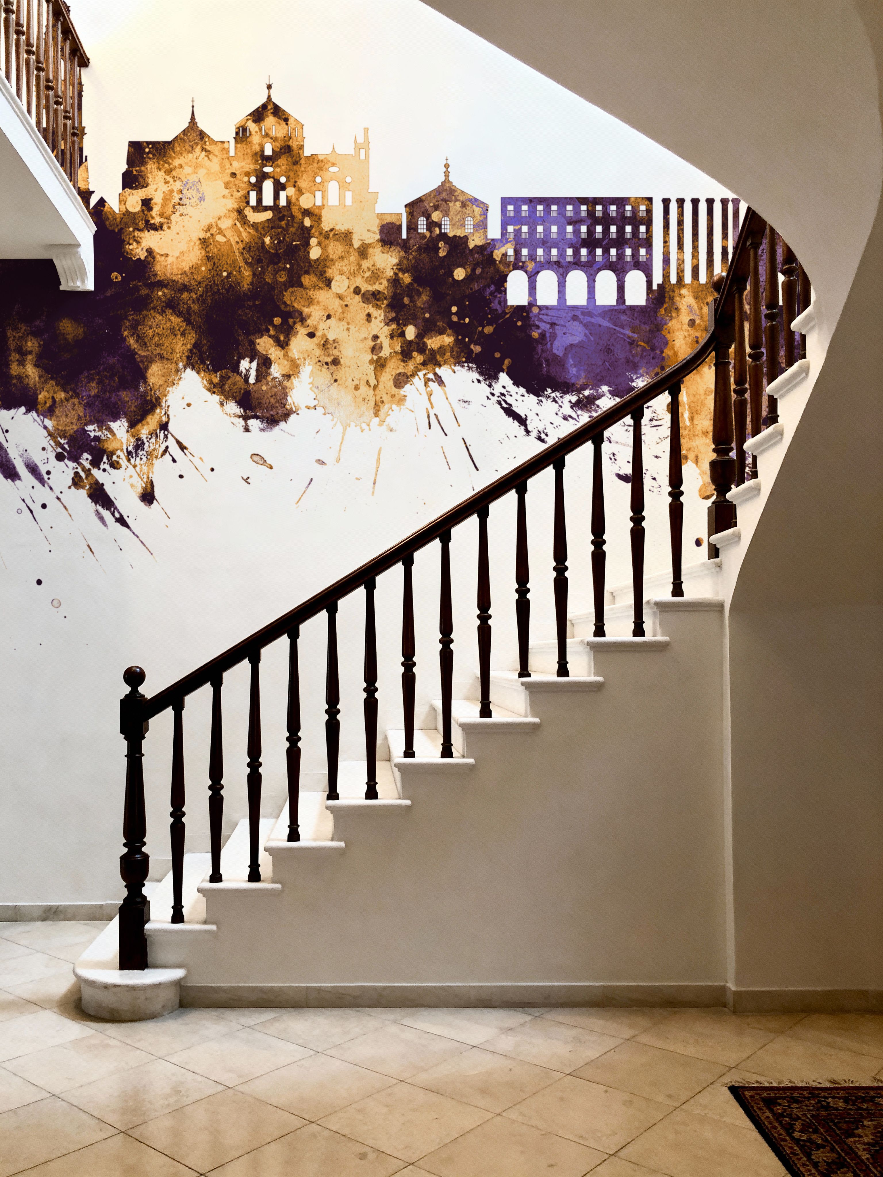 Córdoba Spain Skyline Purple & Gold