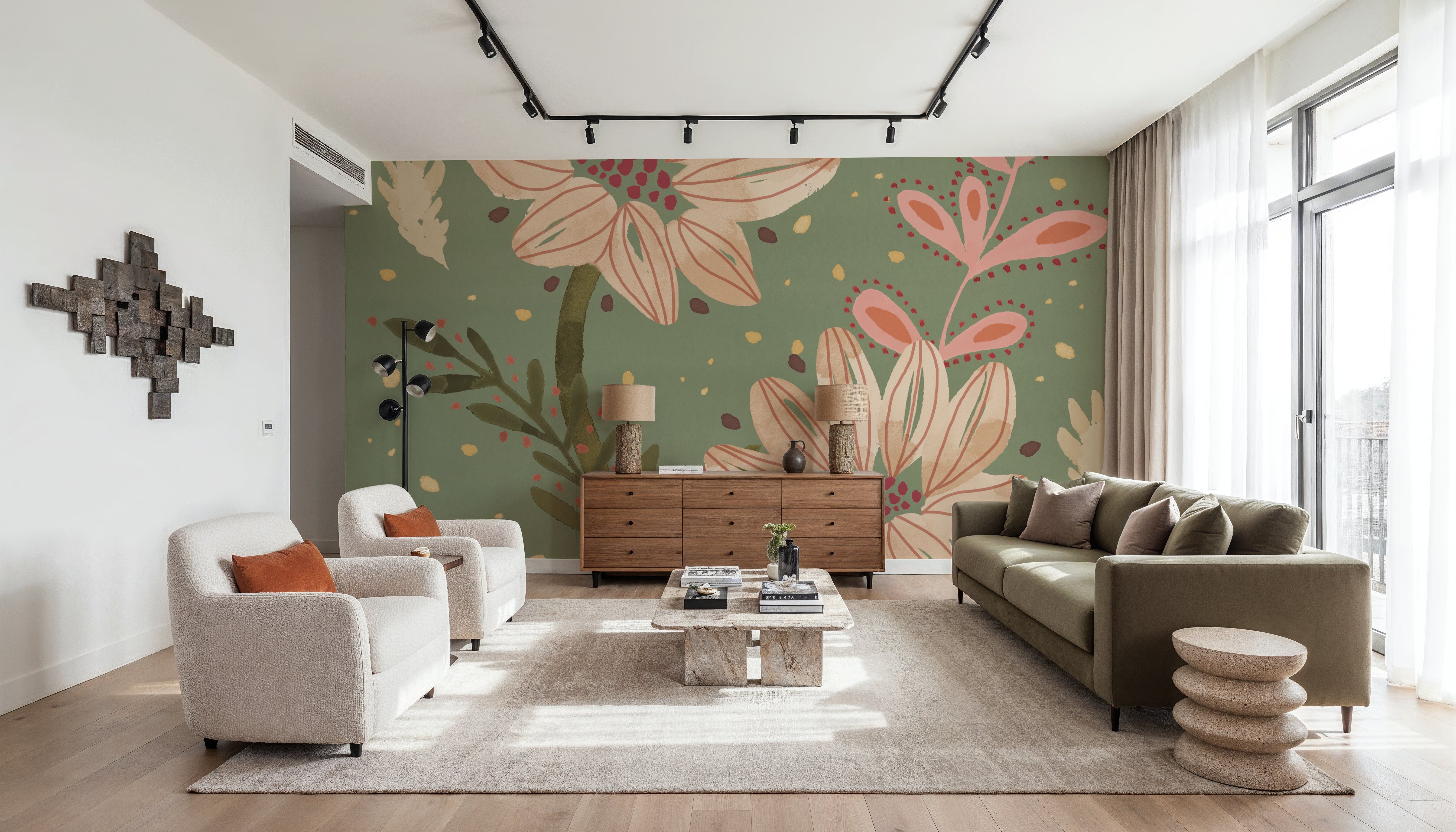 Floralscape X Neutral, Wallpaper