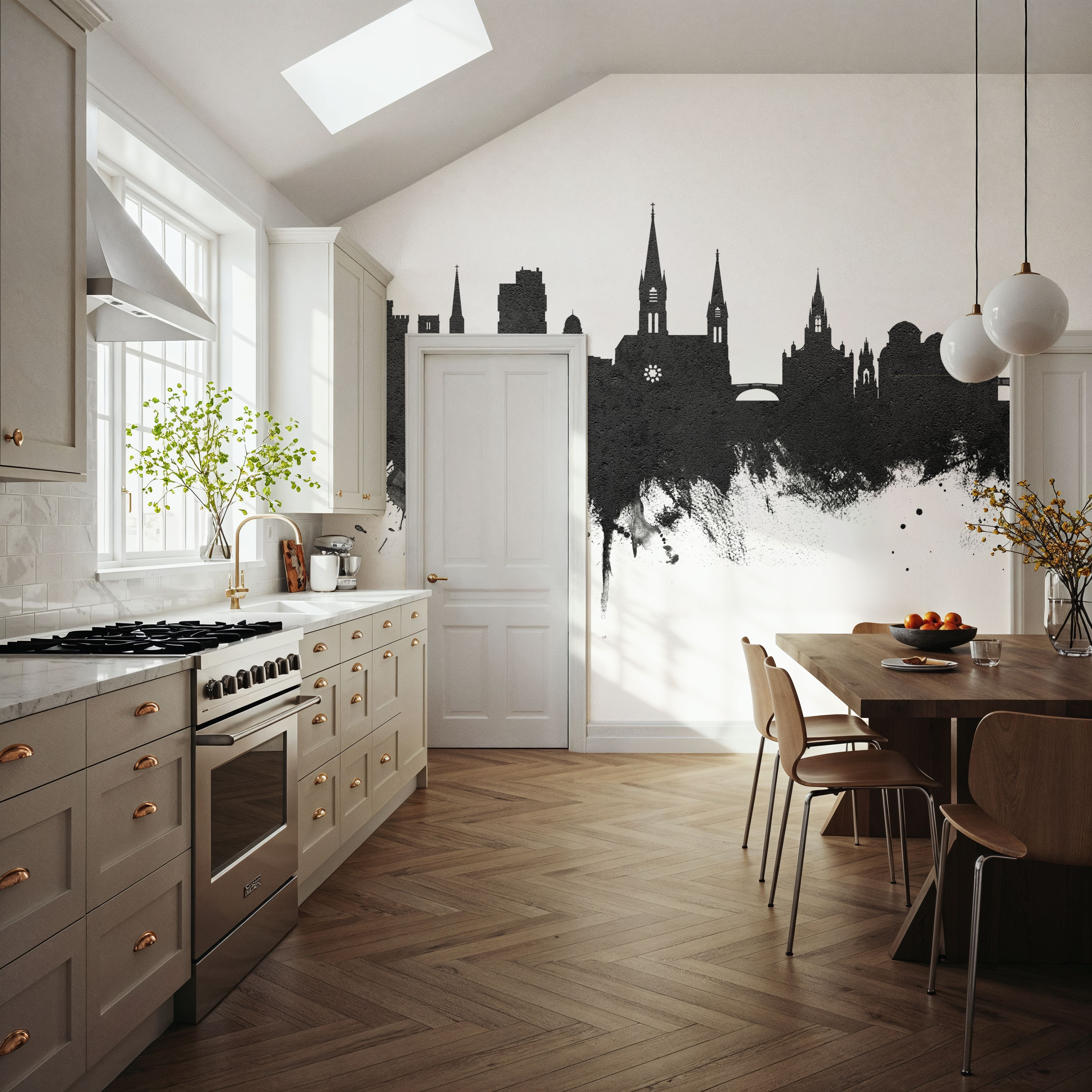 Cork Ireland Skyline Black & White