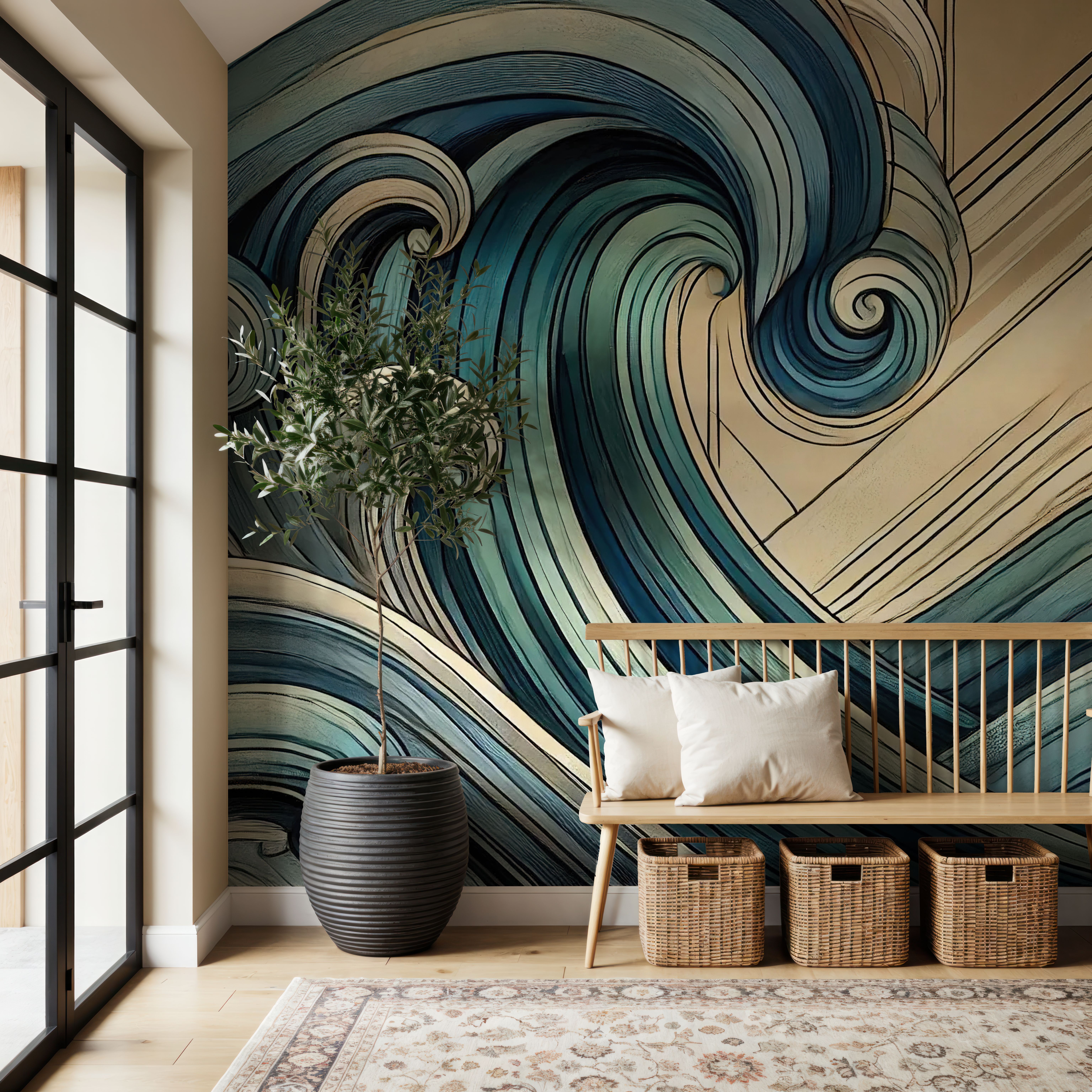 Ocean Waves in Art Deco