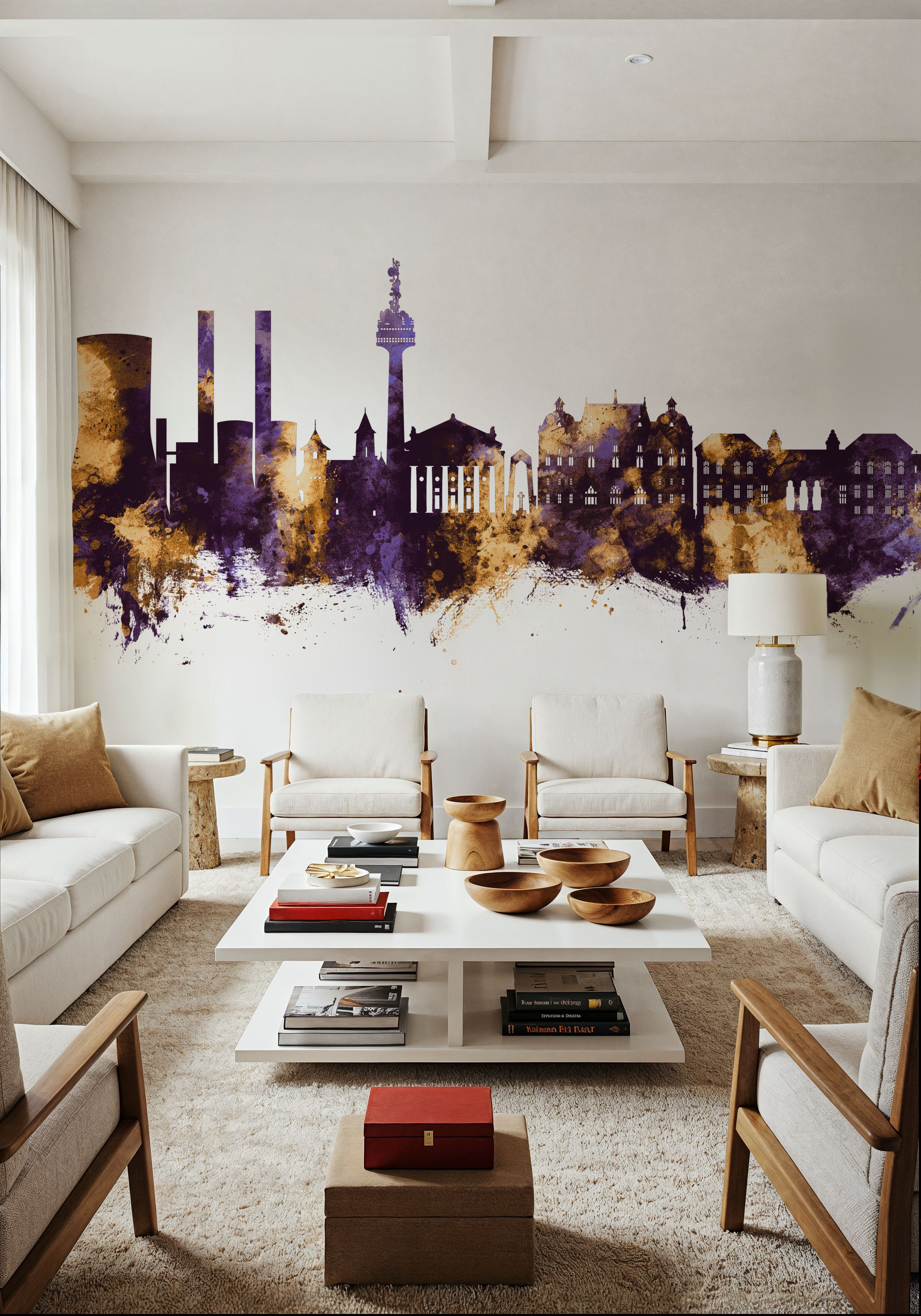 Galaţi Romania Skyline Purple & Gold